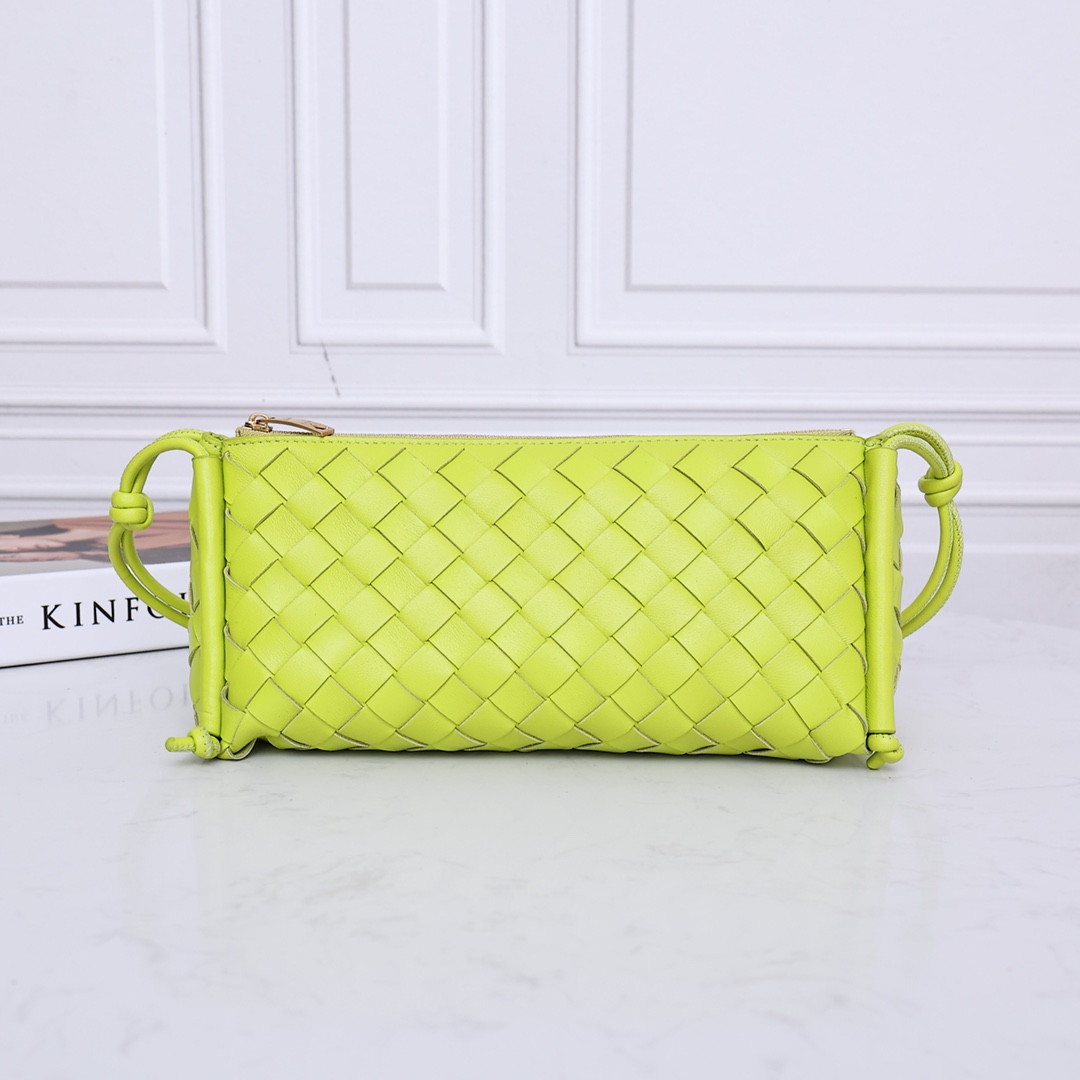 Bottega Veneta Intrecciato Napa Zip Shoulder Bag (25*12*11CM) - DopestKickz