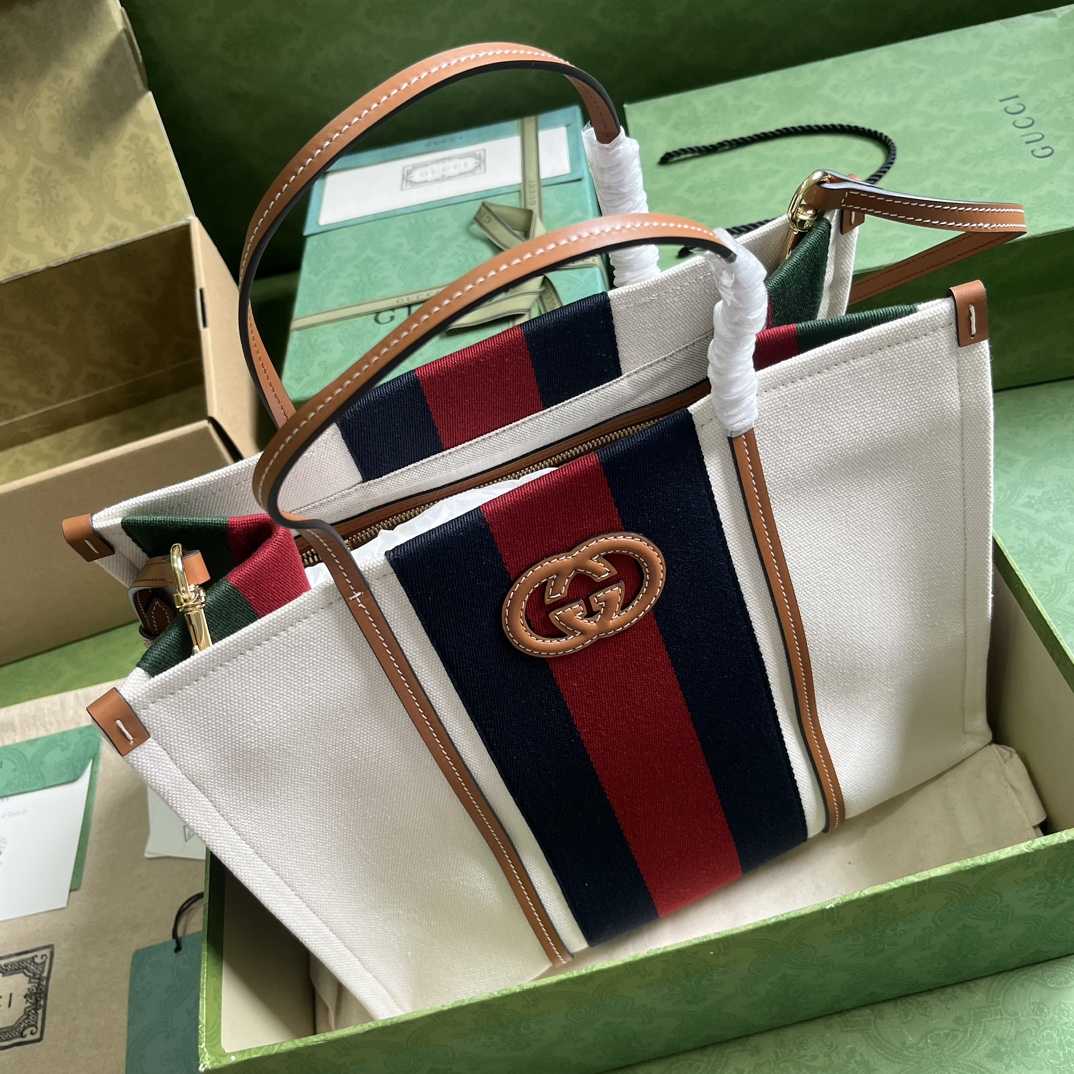 Gucci Medium Interlocking G Tote Bag (28x 34x 18.5cm) - DopestKickz