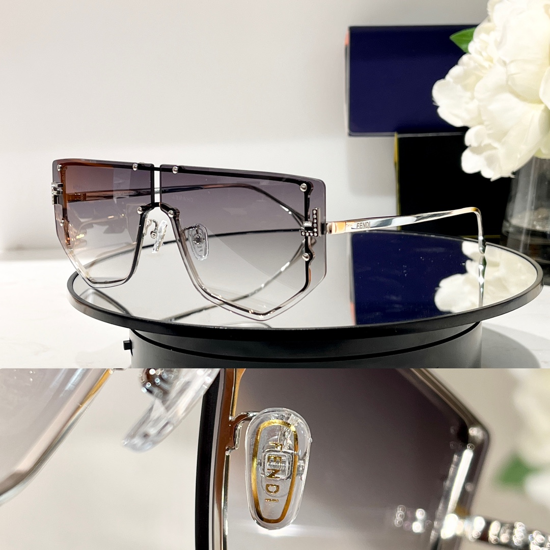 Fendi First Shield Sunglasses With Gray Gradient Lenses   FF40096 - DopestKickz