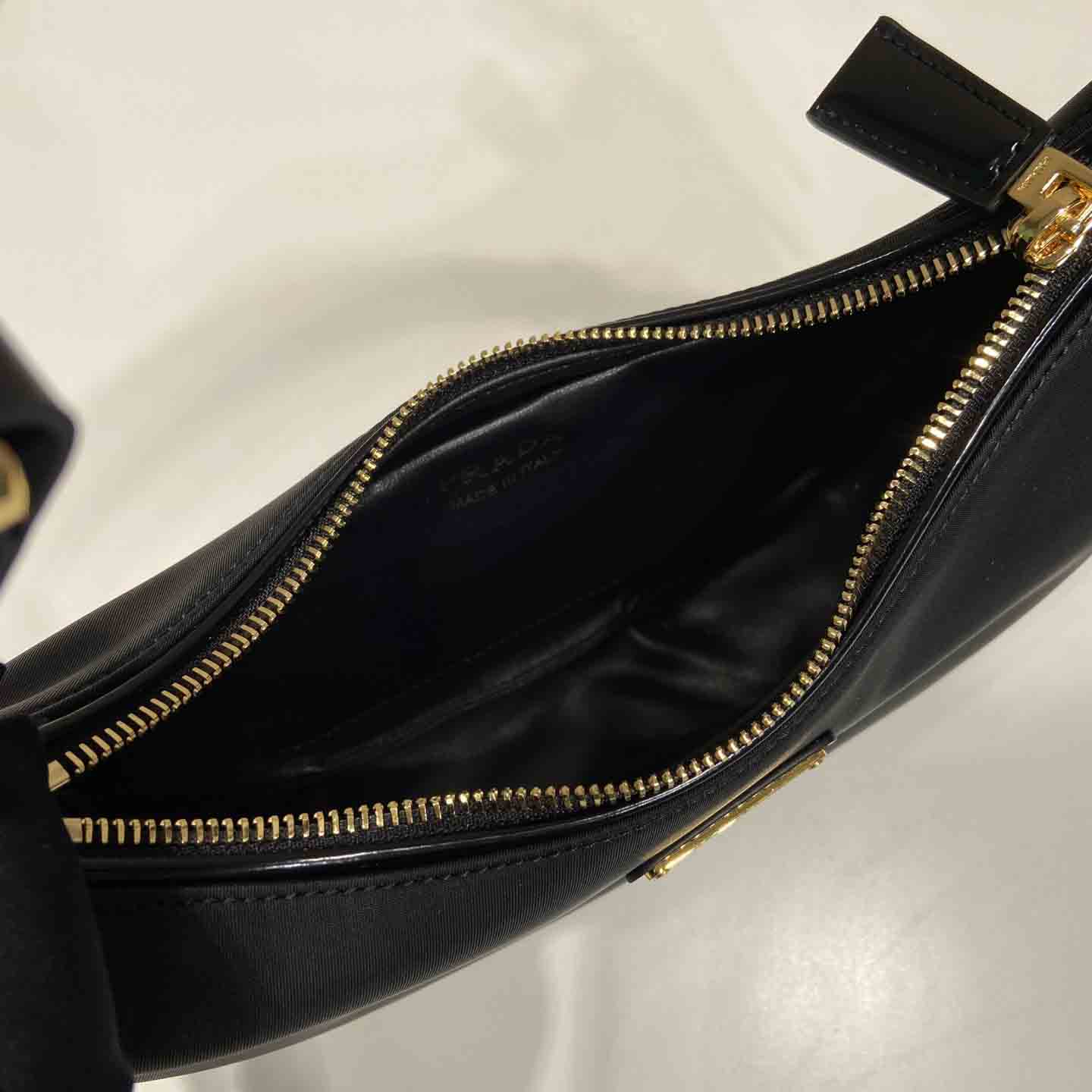 Prada Arqué Re-Nylon And Brushed Leather Shoulder Bag - DopestKickz