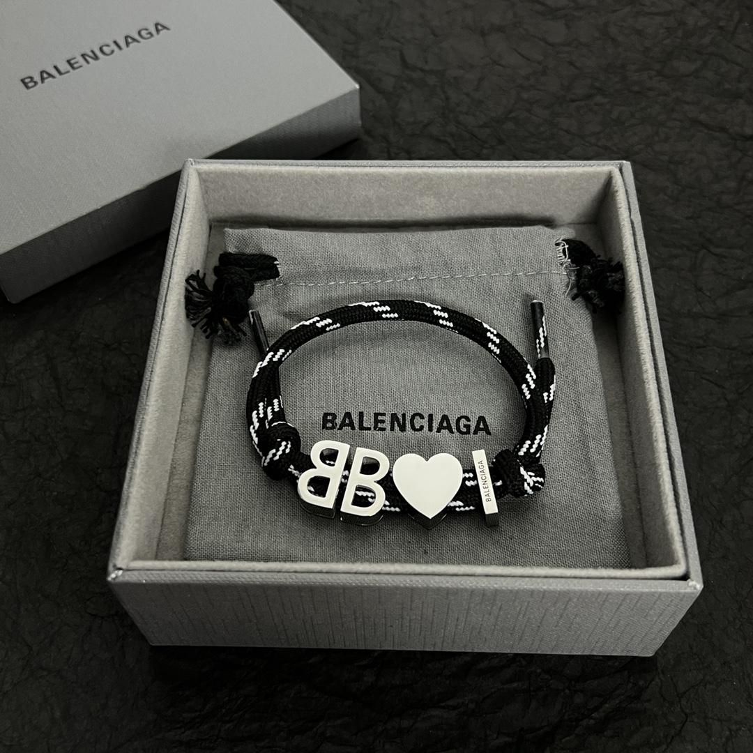 Balenciaga I <3 BB Bracelet In Black  - DopestKickz