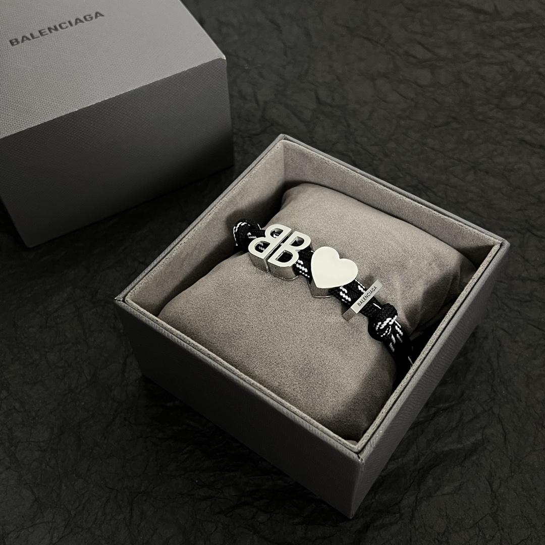 Balenciaga I <3 BB Bracelet In Black  - DopestKickz