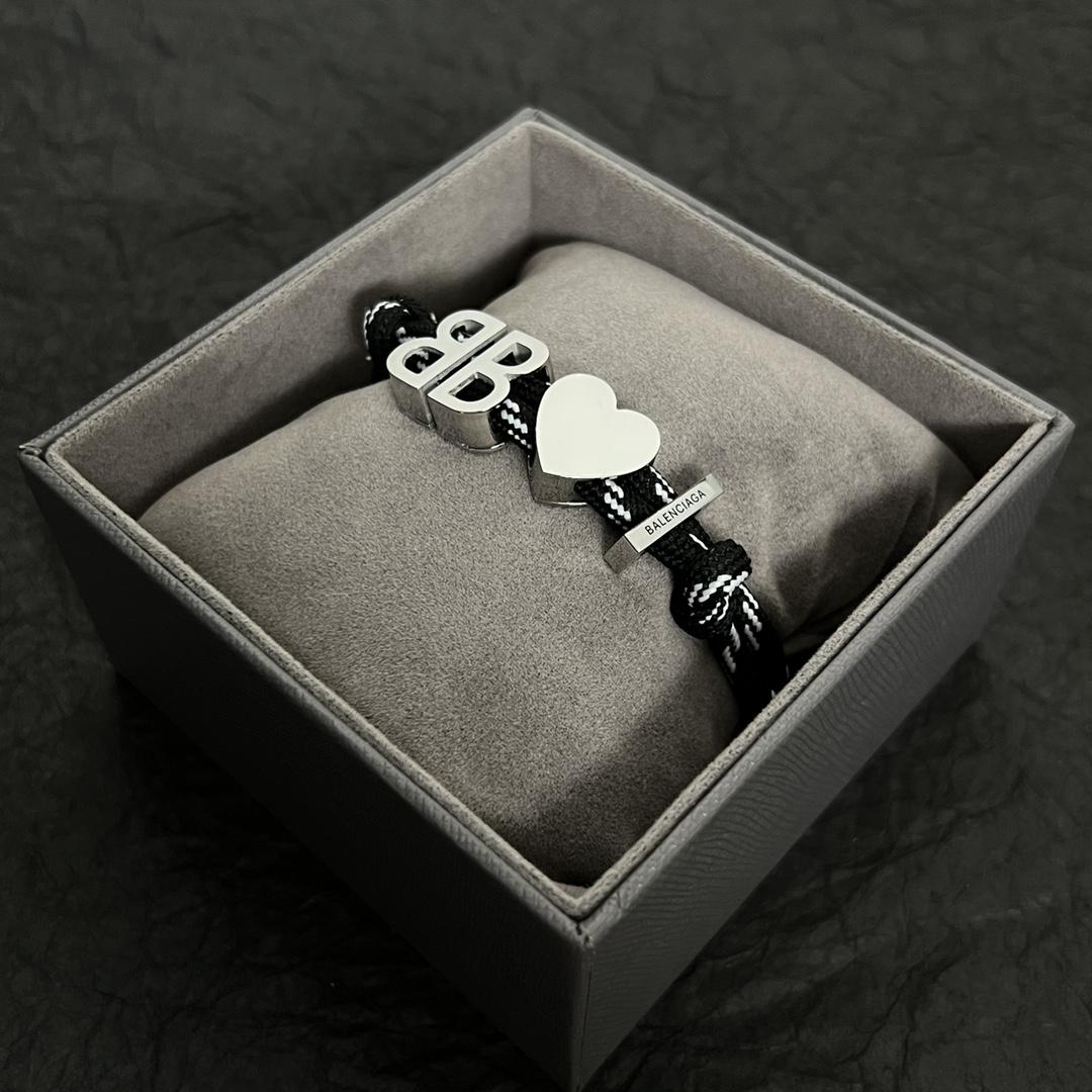 Balenciaga I <3 BB Bracelet In Black  - DopestKickz