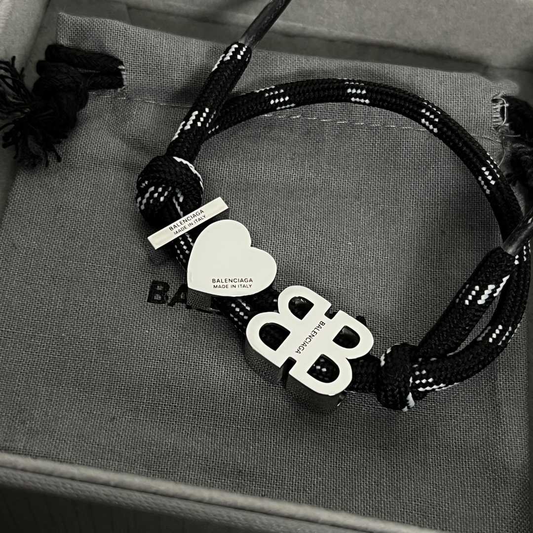 Balenciaga I <3 BB Bracelet In Black  - DopestKickz