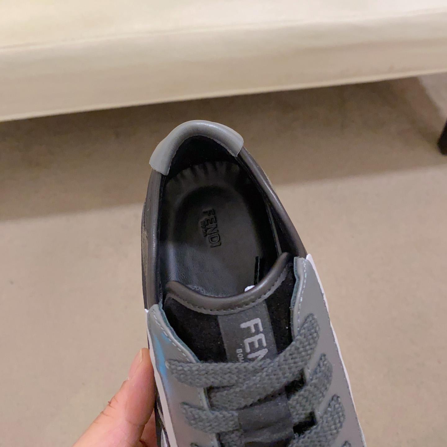 Fendi Step Black Leather Low-tops Sneakers - DopestKickz