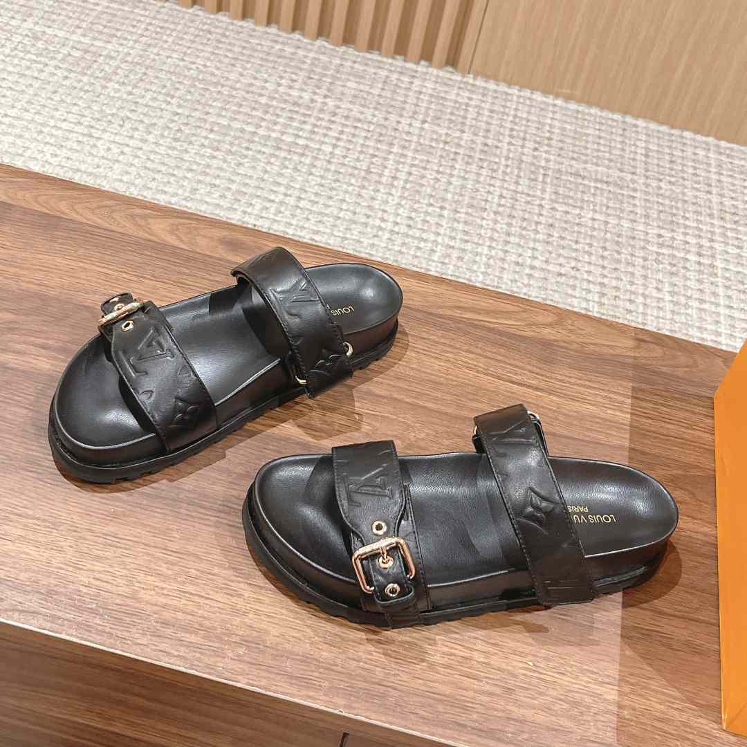 Louis Vuitton Bom Dia Flat Comfort Mule   1ABVN5 - DopestKickz