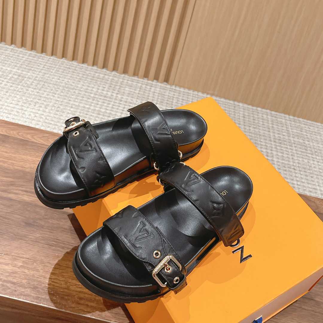 Louis Vuitton Bom Dia Flat Comfort Mule   1ABVN5 - DopestKickz