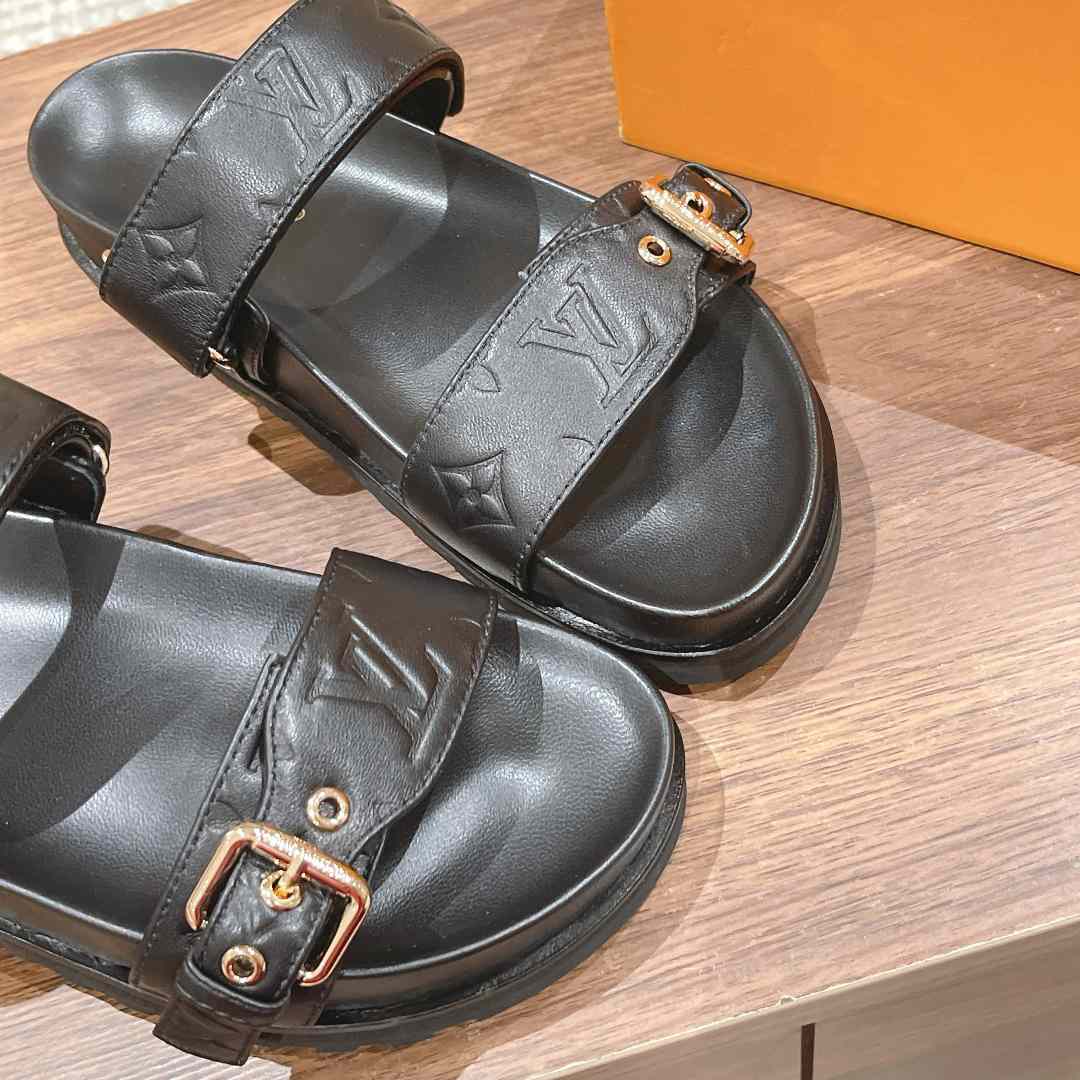 Louis Vuitton Bom Dia Flat Comfort Mule   1ABVN5 - DopestKickz
