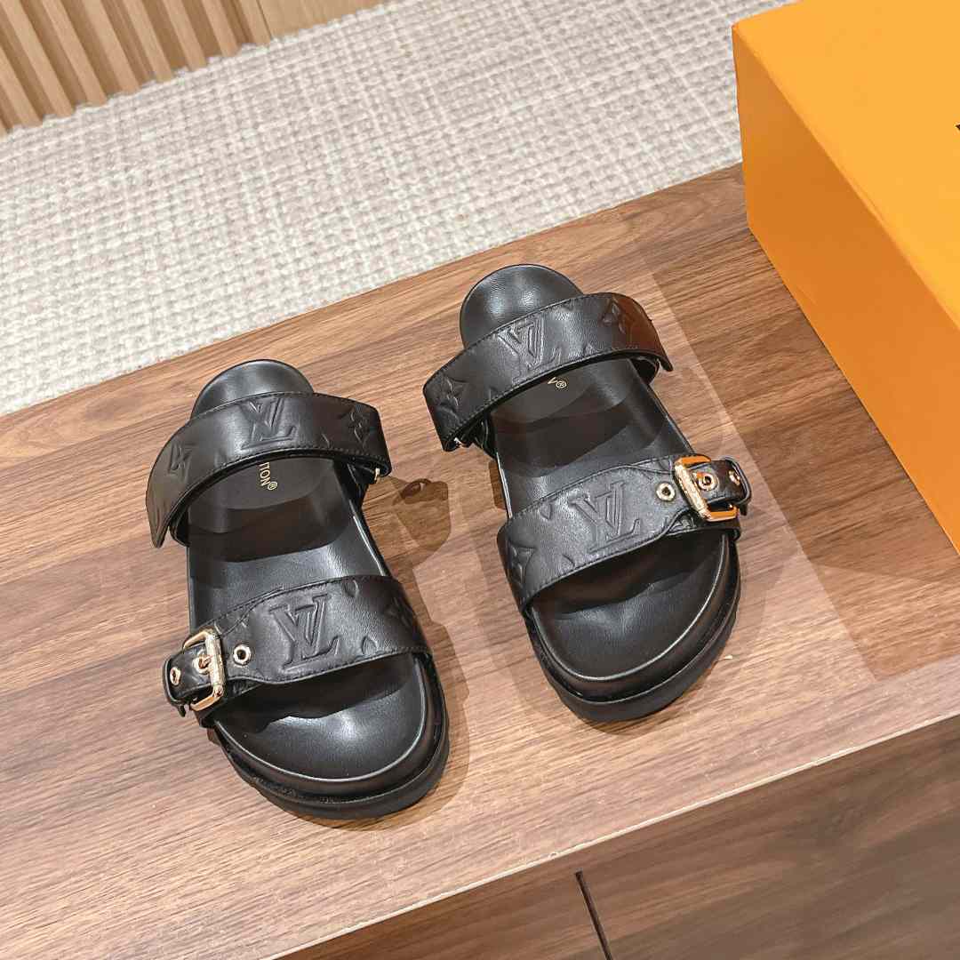 Louis Vuitton Bom Dia Flat Comfort Mule   1ABVN5 - DopestKickz