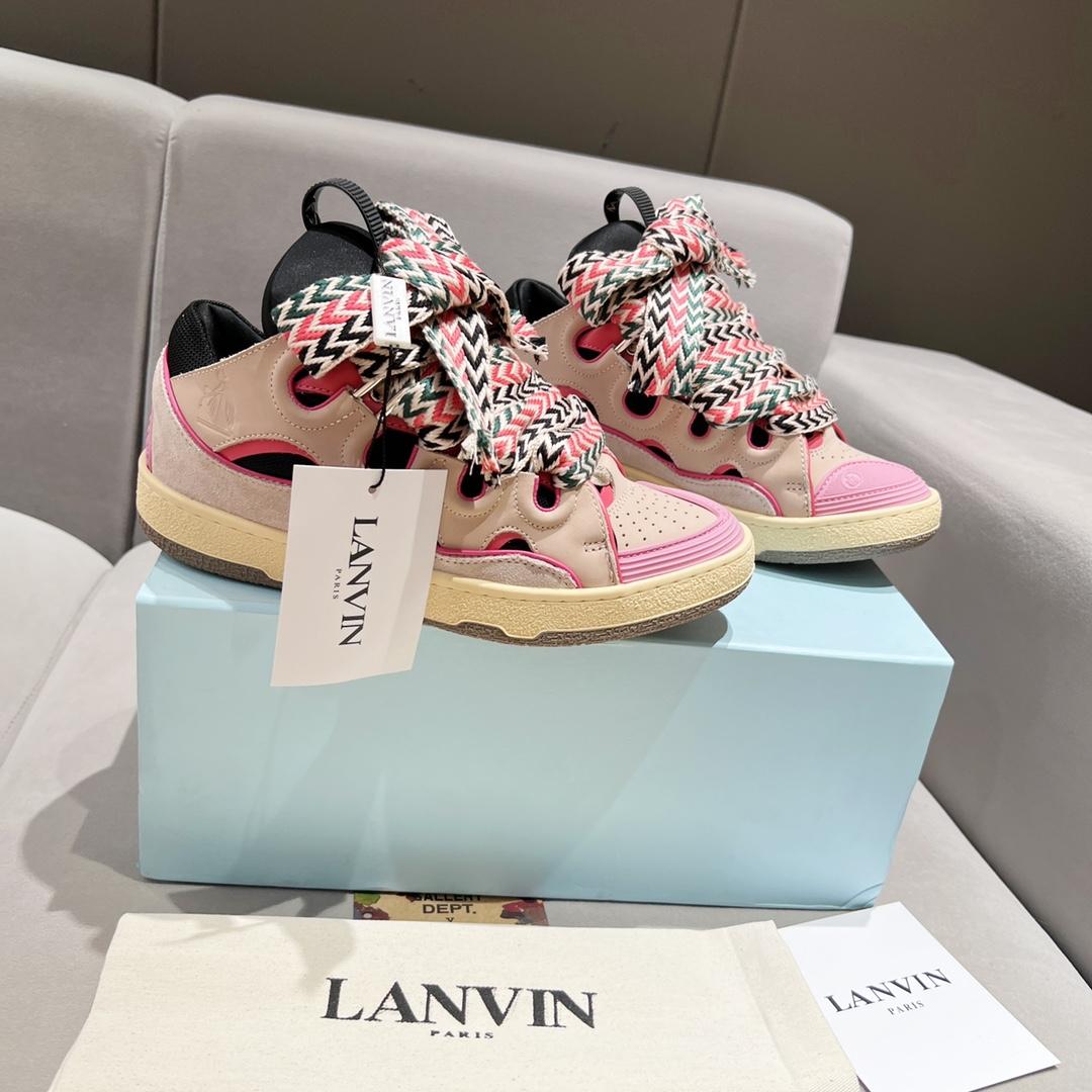 Lanvin Curb Lace Up Sneakers - DopestKickz