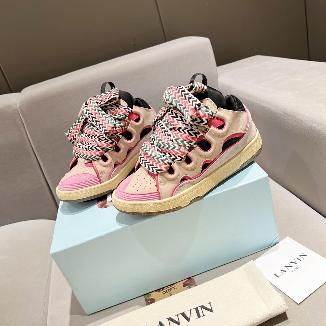 Lanvin Curb Lace Up Sneakers - DopestKickz