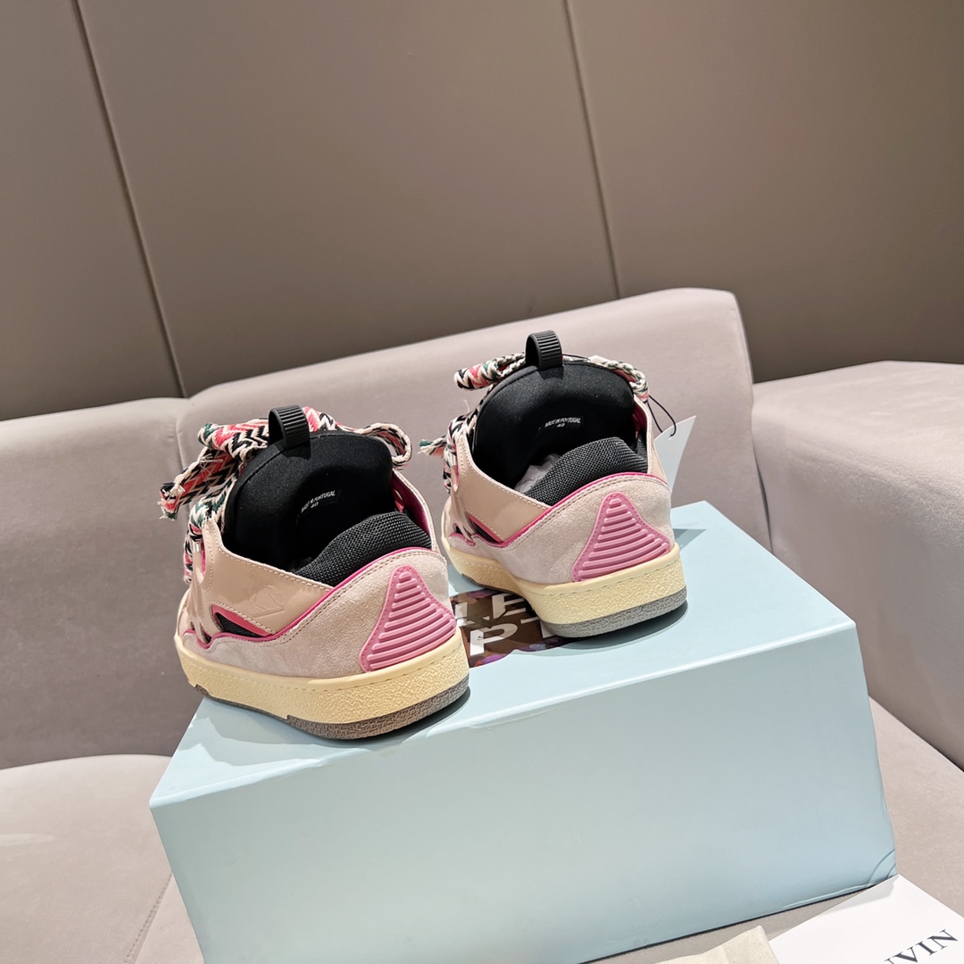 Lanvin Curb Lace Up Sneakers - DopestKickz