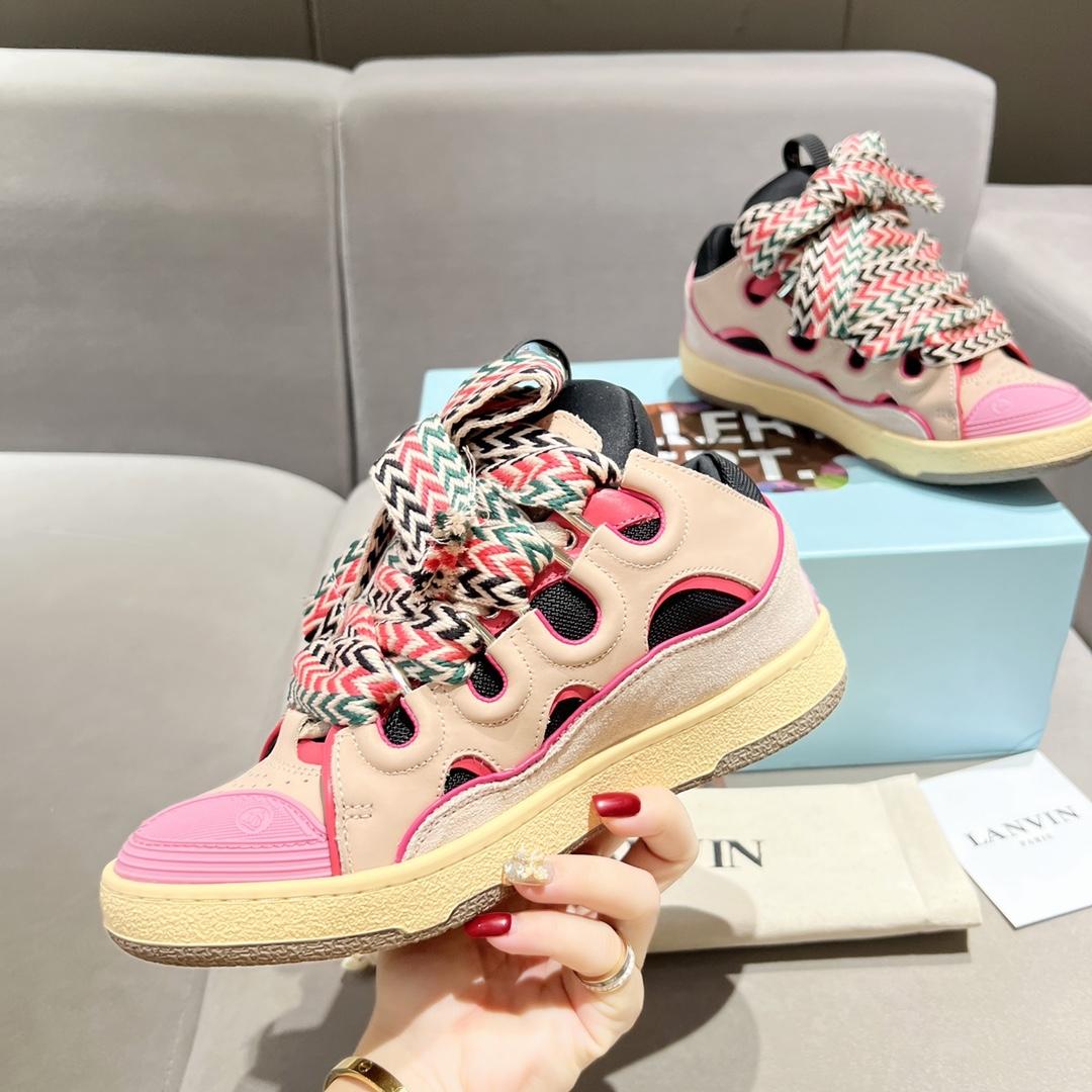 Lanvin Curb Lace Up Sneakers - DopestKickz