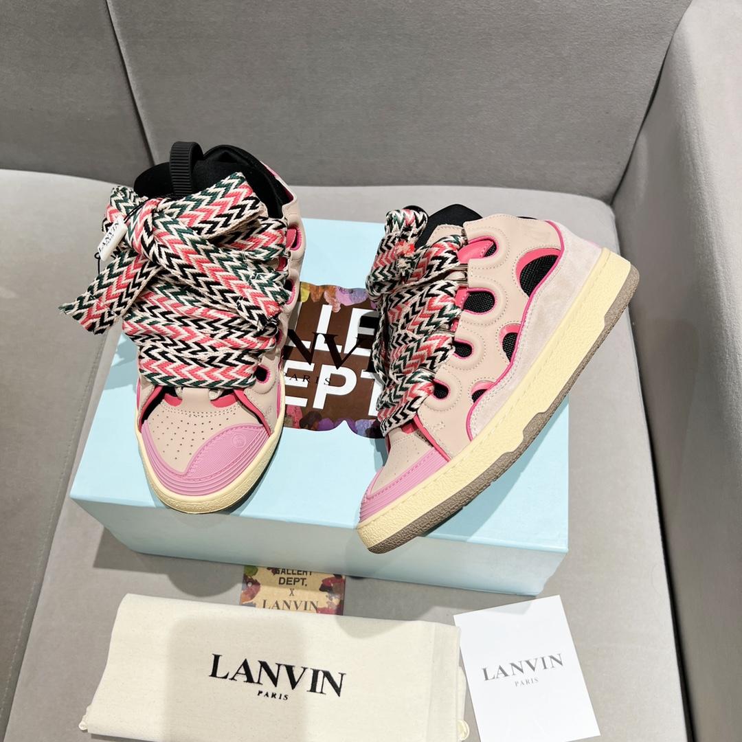 Lanvin Curb Lace Up Sneakers - DopestKickz