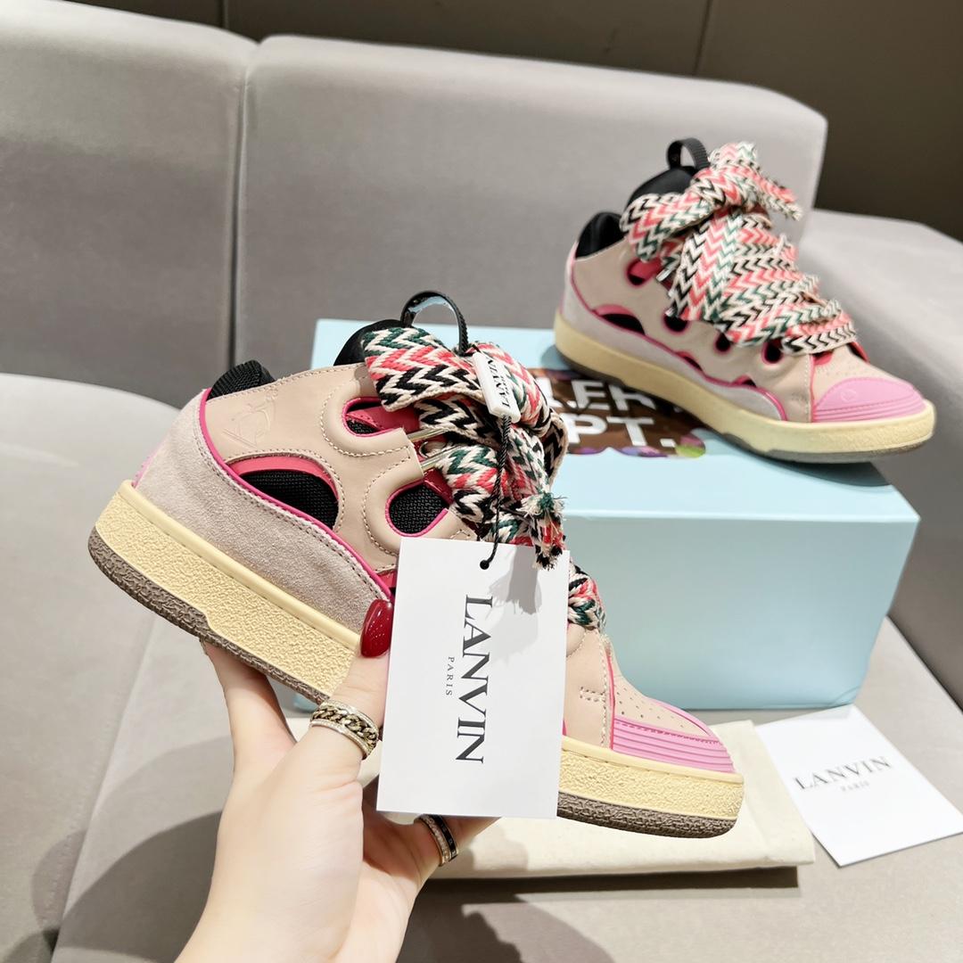 Lanvin Curb Lace Up Sneakers - DopestKickz