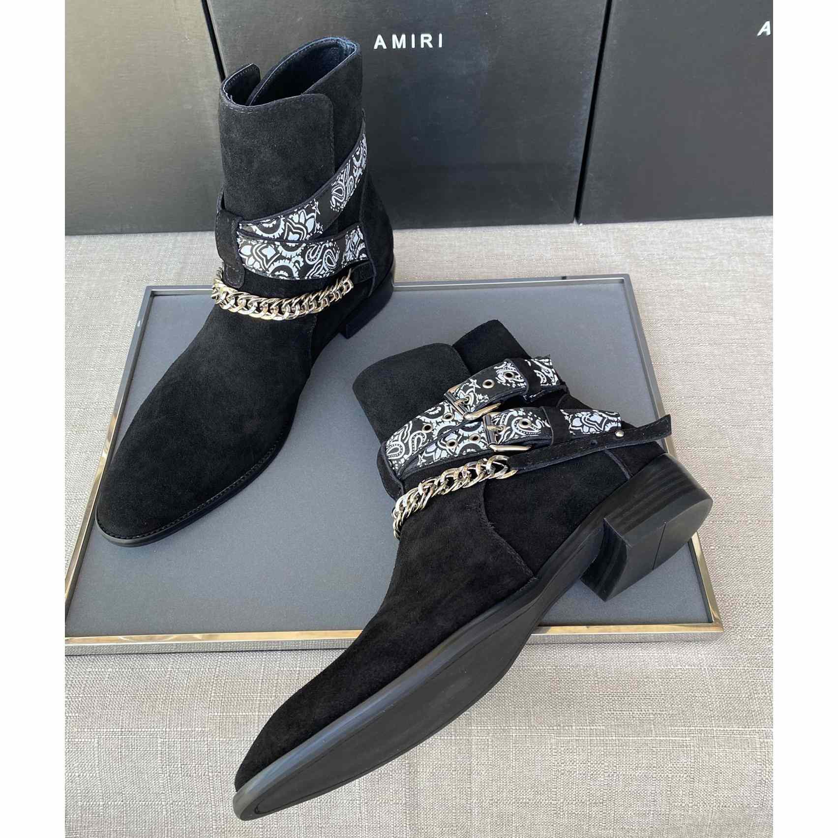 Amiri Buckle-detail 40mm Suede Boots - DopestKickz