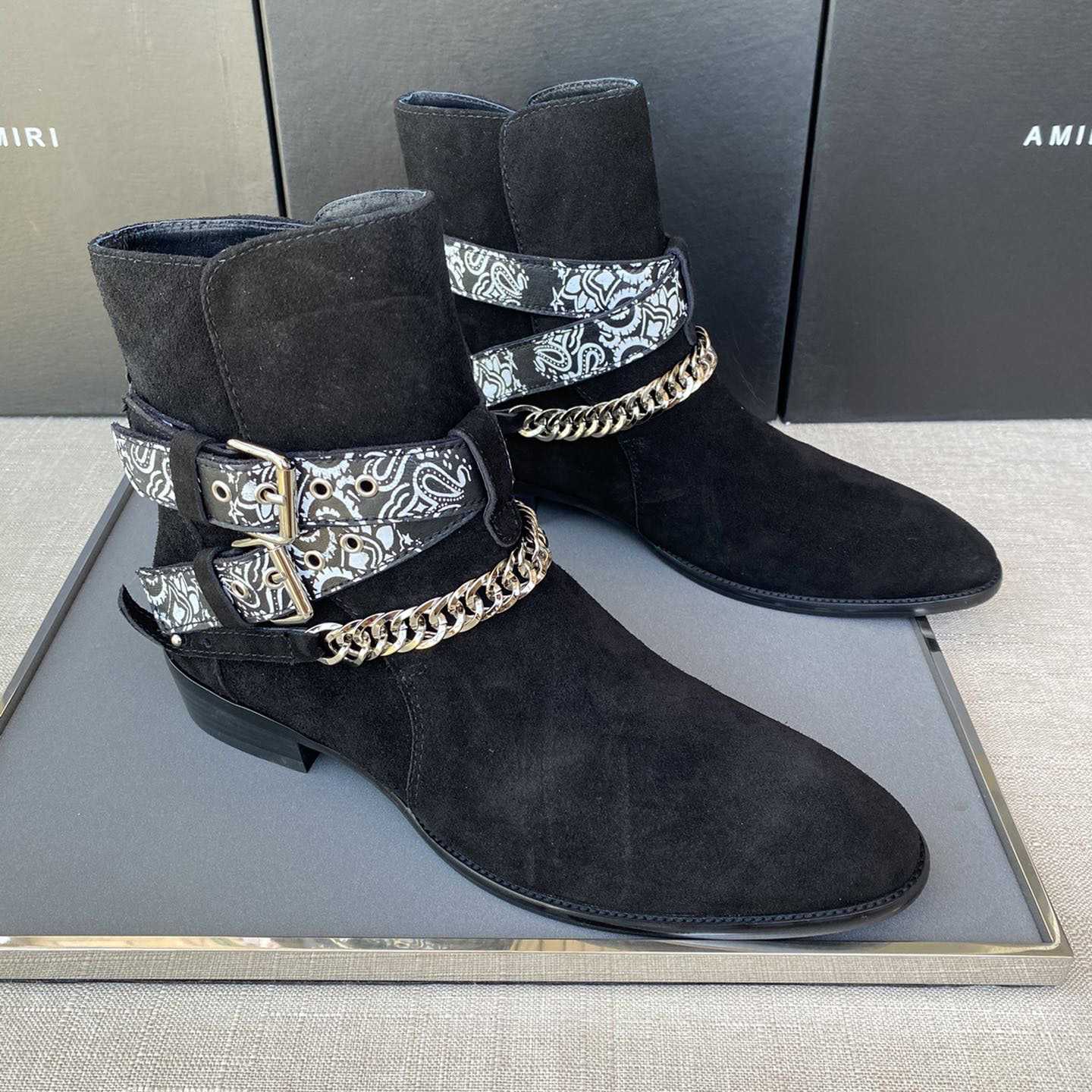 Amiri Buckle-detail 40mm Suede Boots - DopestKickz