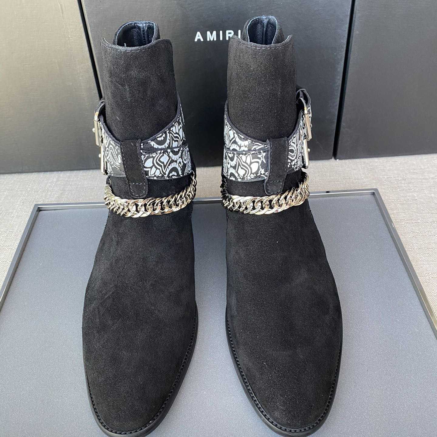 Amiri Buckle-detail 40mm Suede Boots - DopestKickz