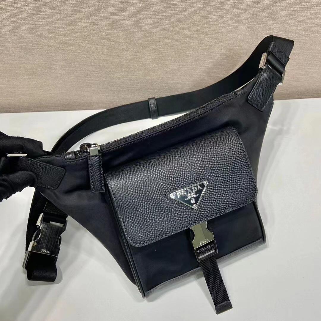 Prada Re-Nylon and Saffiano Leather Shoulder Bag - DopestKickz