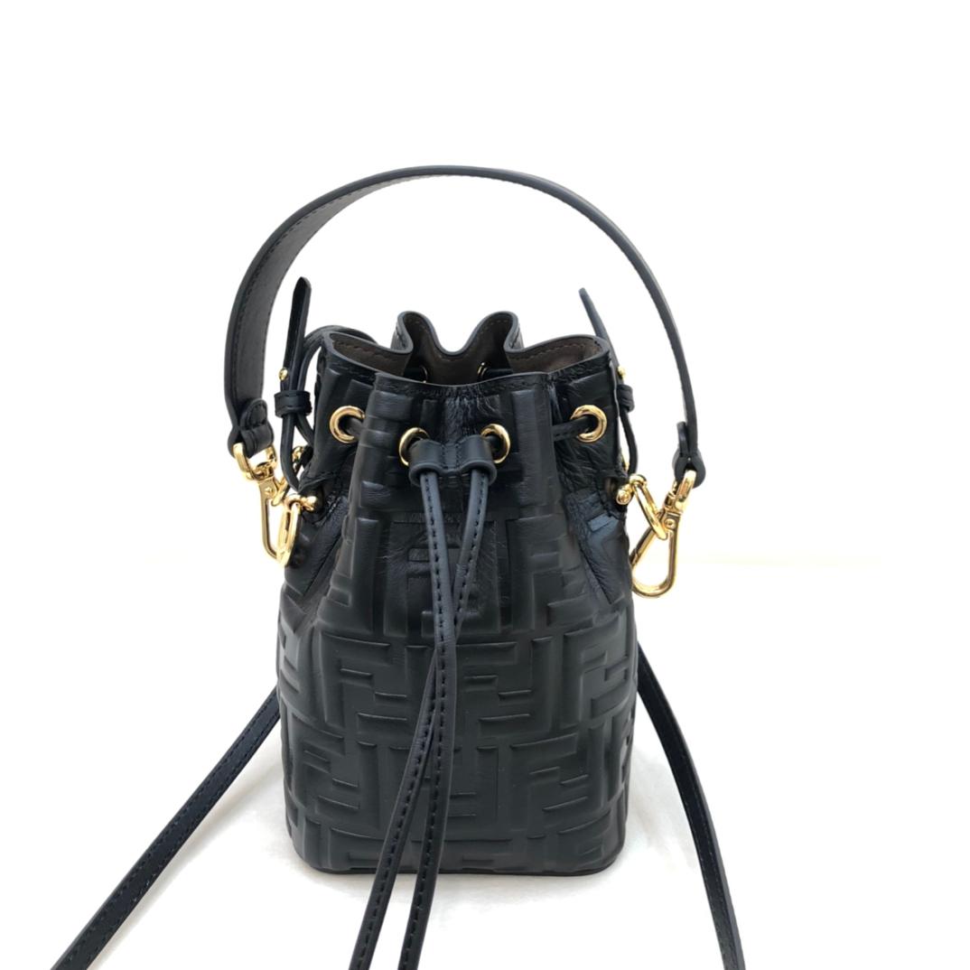 Fendi Tresor Black Leather Mini-bag - DopestKickz