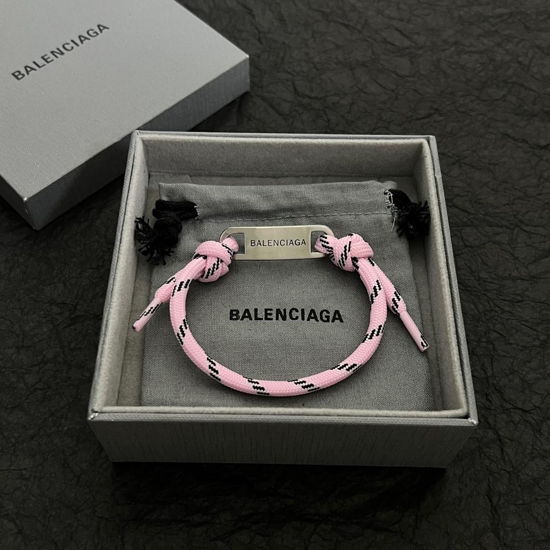 Balenciaga Plate Bracelet in Fluo Pink - DopestKickz