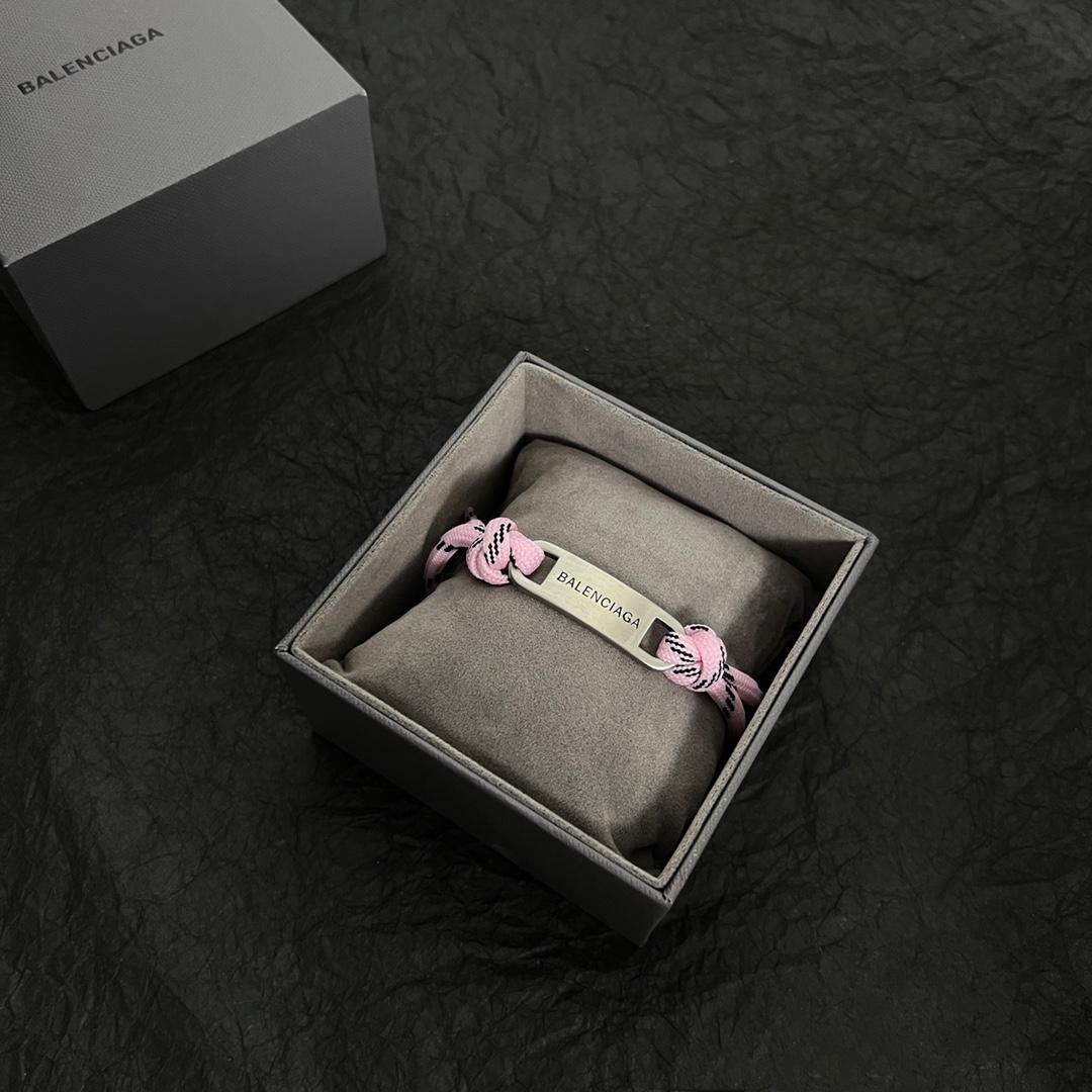 Balenciaga Plate Bracelet in Fluo Pink - DopestKickz
