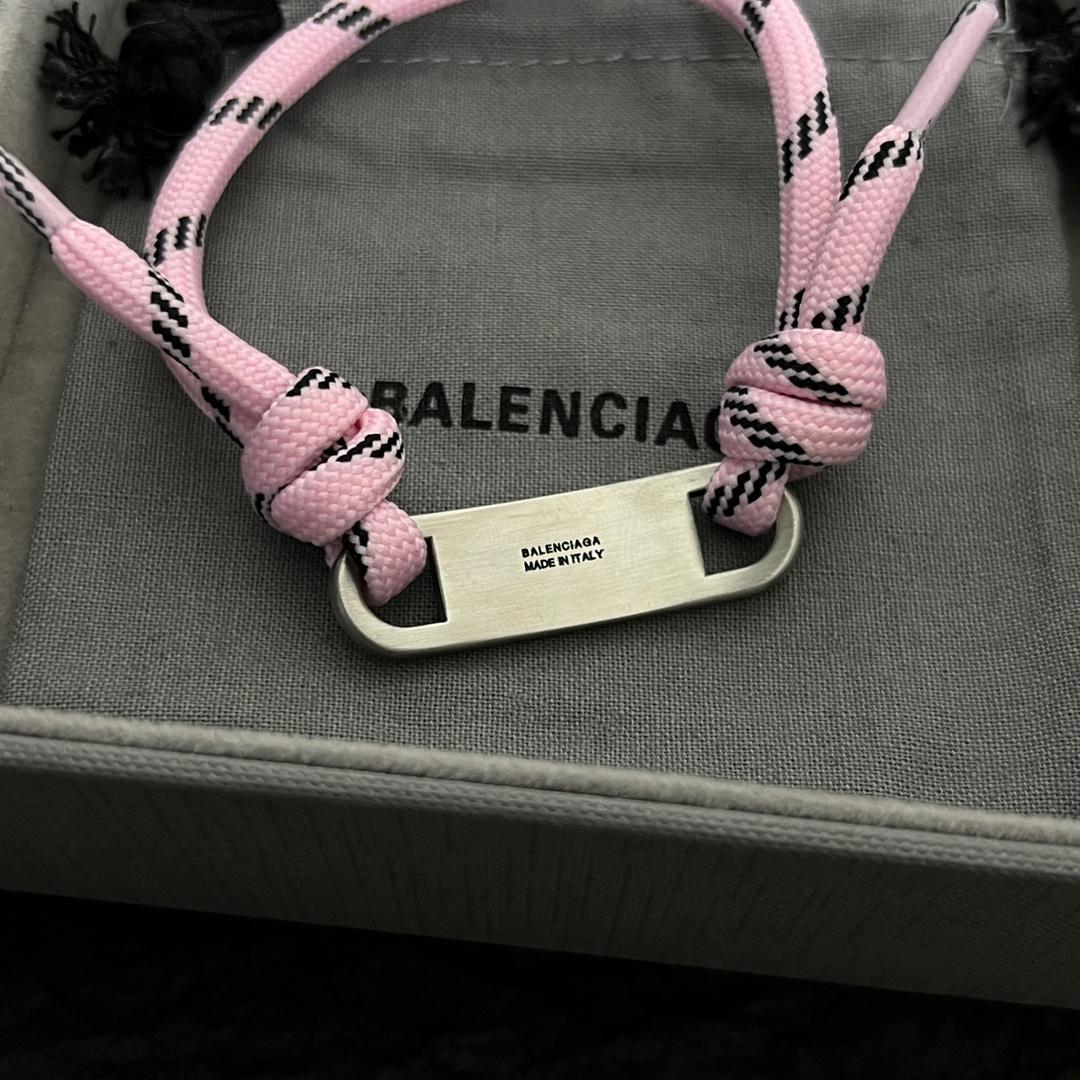 Balenciaga Plate Bracelet in Fluo Pink - DopestKickz