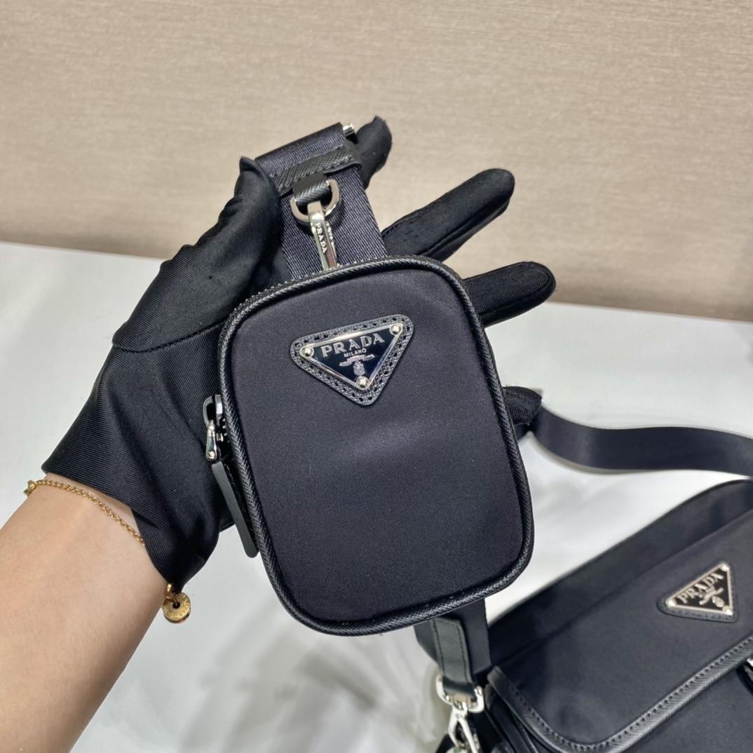 Prada Re-Nylon Saffiano Leather Shoulder Bag ( 22-16-5cm) - DopestKickz