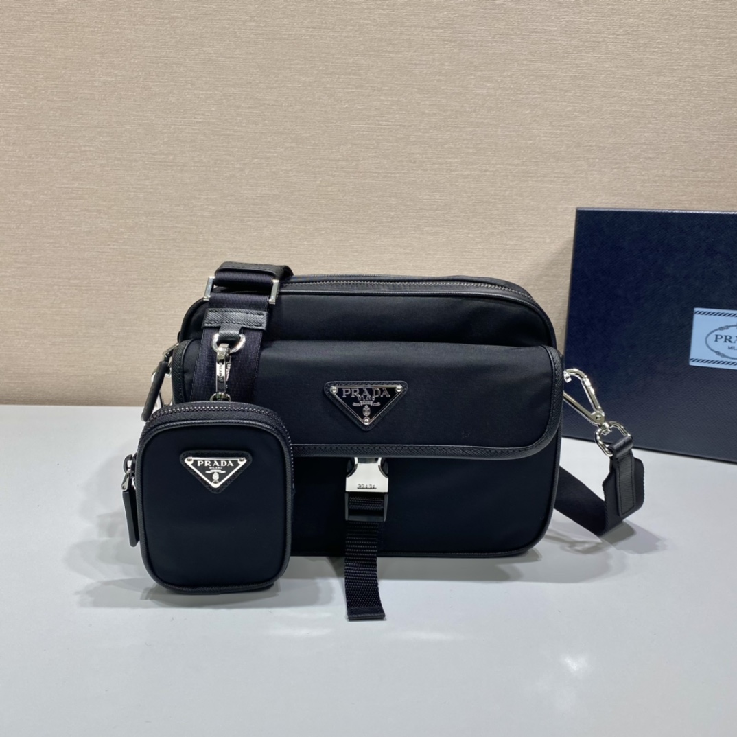 Prada Re-Nylon Saffiano Leather Shoulder Bag ( 22-16-5cm) - DopestKickz