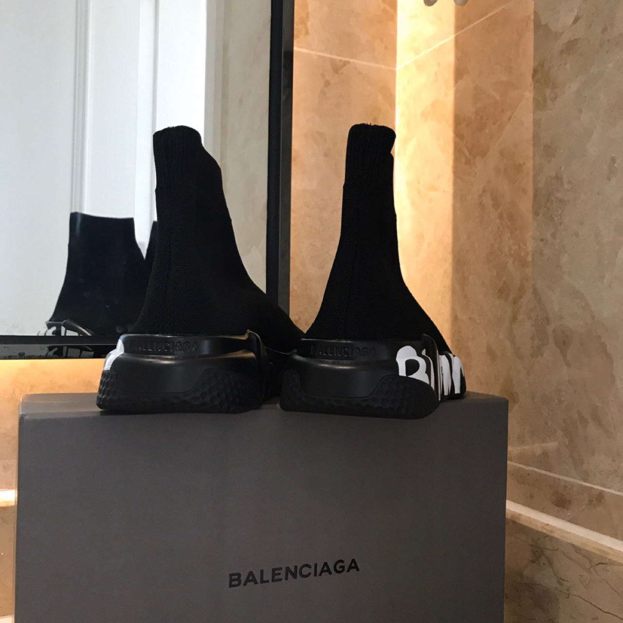 Balenciaga Speed Sneaker In Black  - DopestKickz