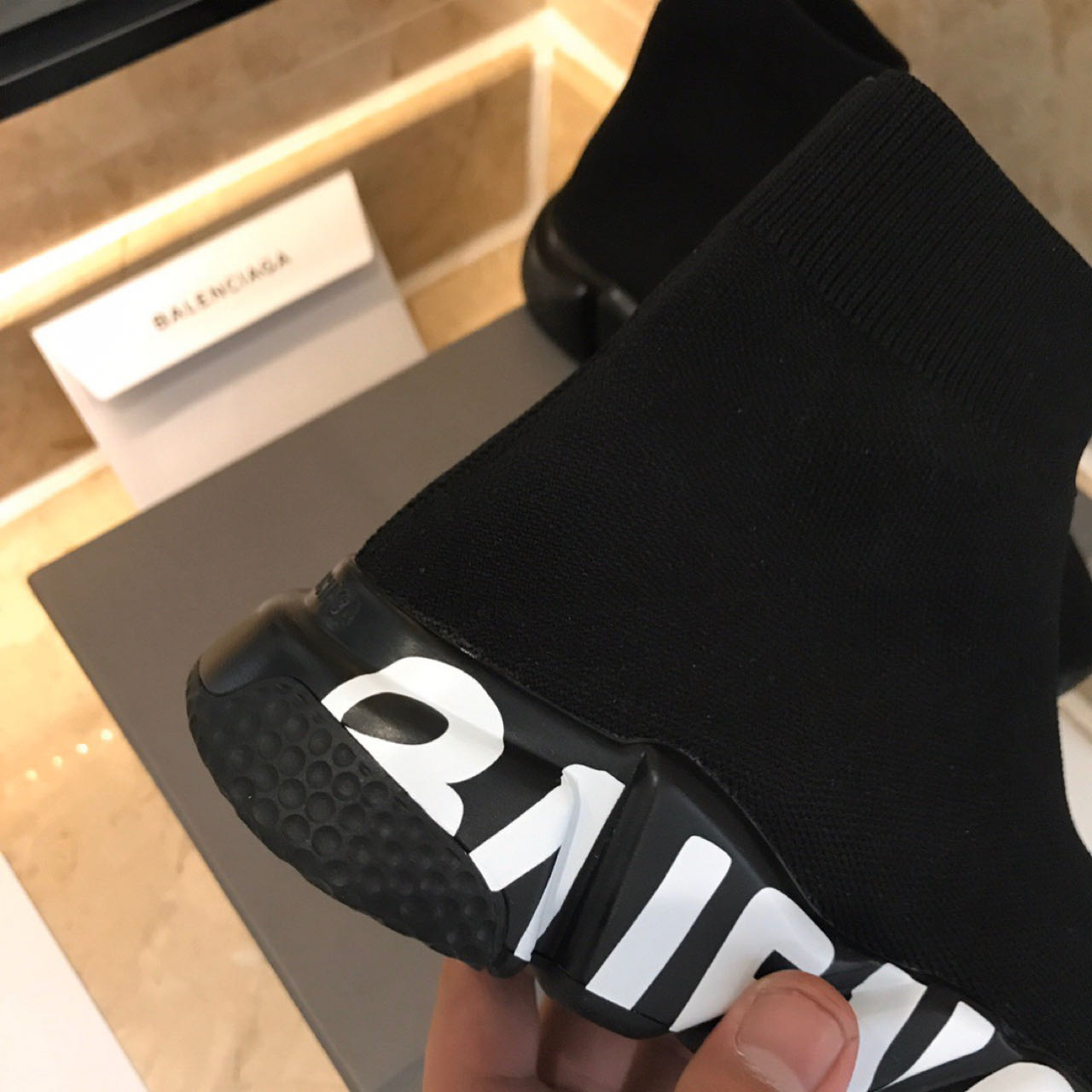 Balenciaga Speed Sneaker In Black  - DopestKickz