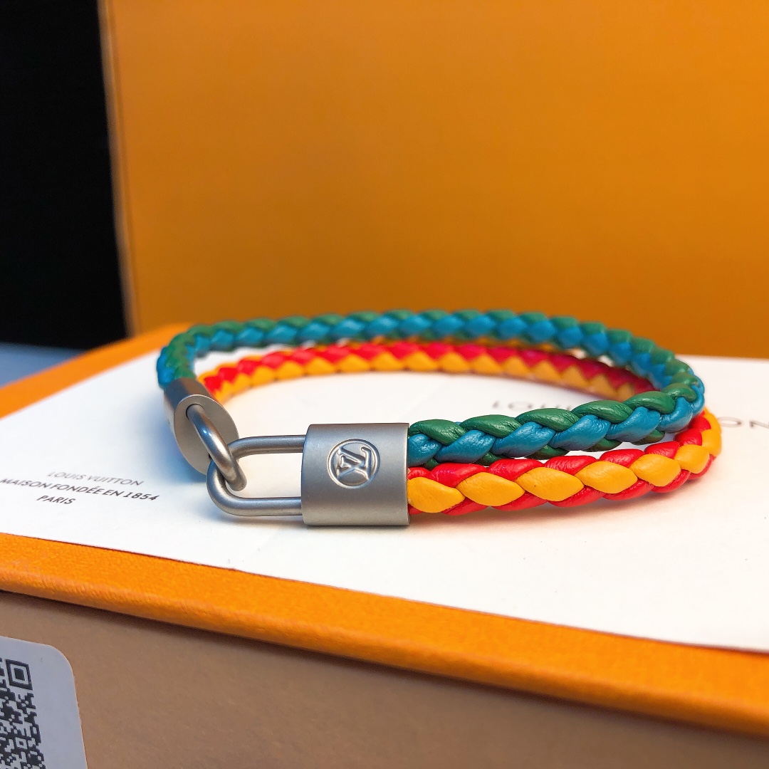 Louis Vuitto Braidlock Leather Bracelet  - DopestKickz
