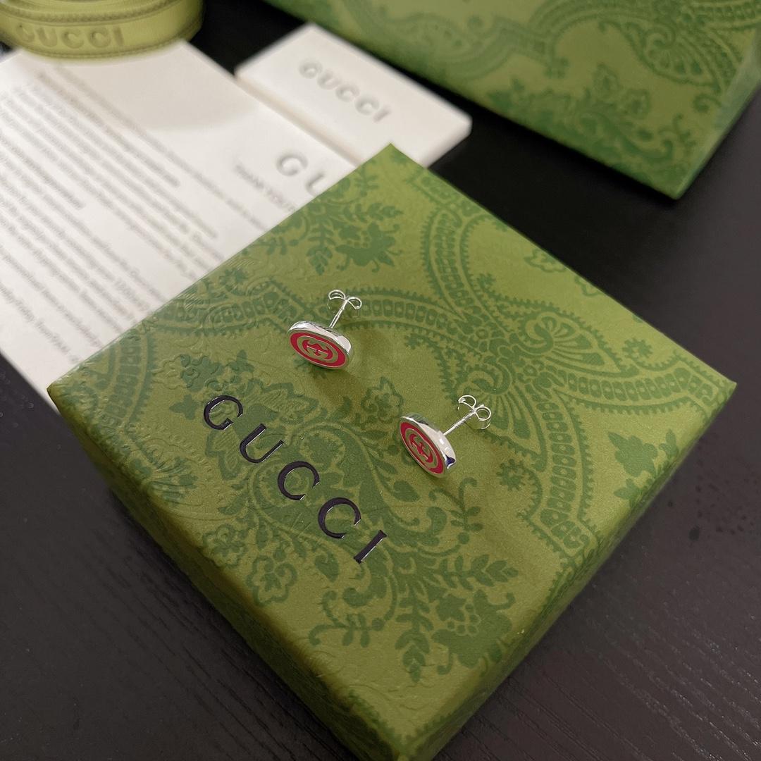 Gucci Interlocking G Enamel Earrings - DopestKickz