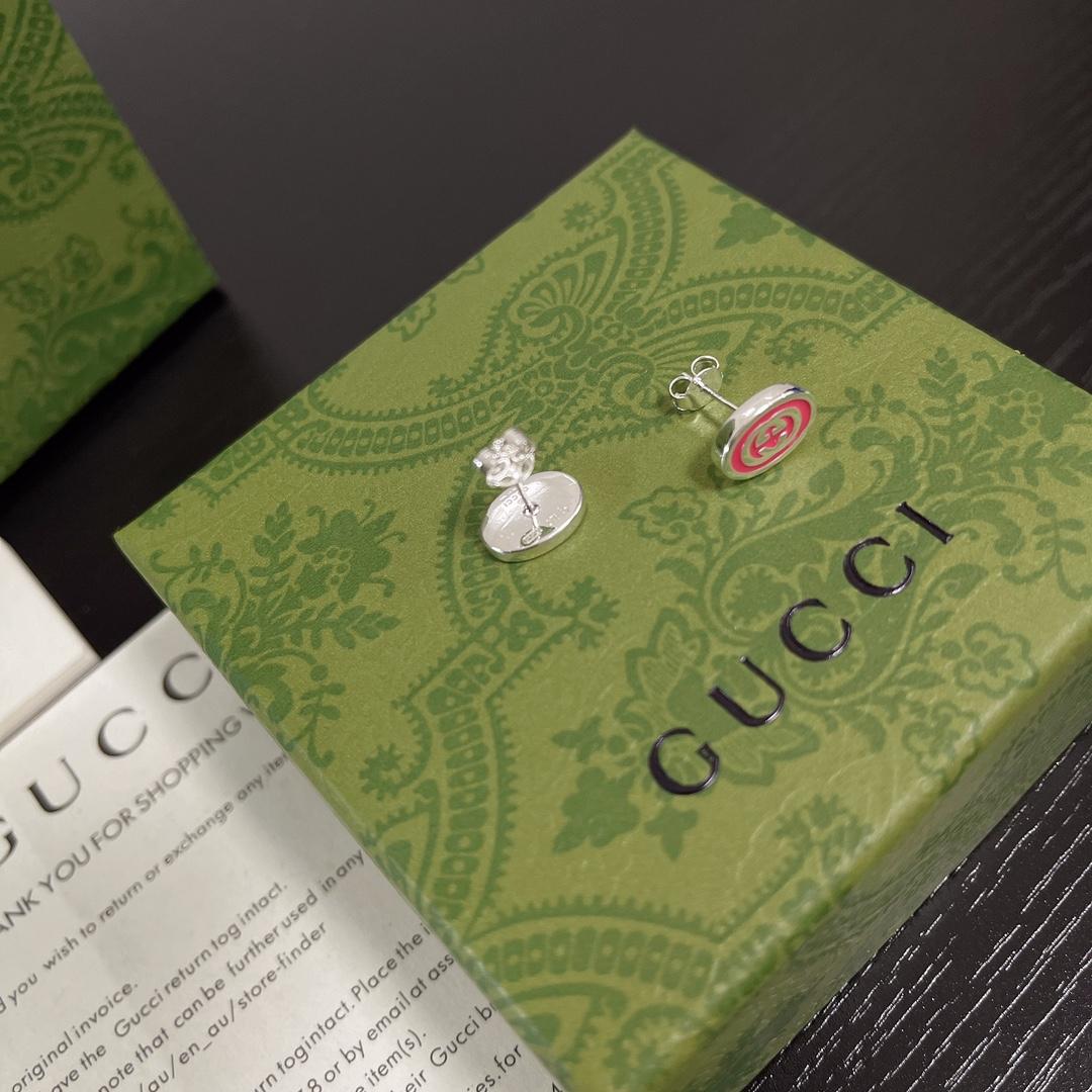 Gucci Interlocking G Enamel Earrings - DopestKickz