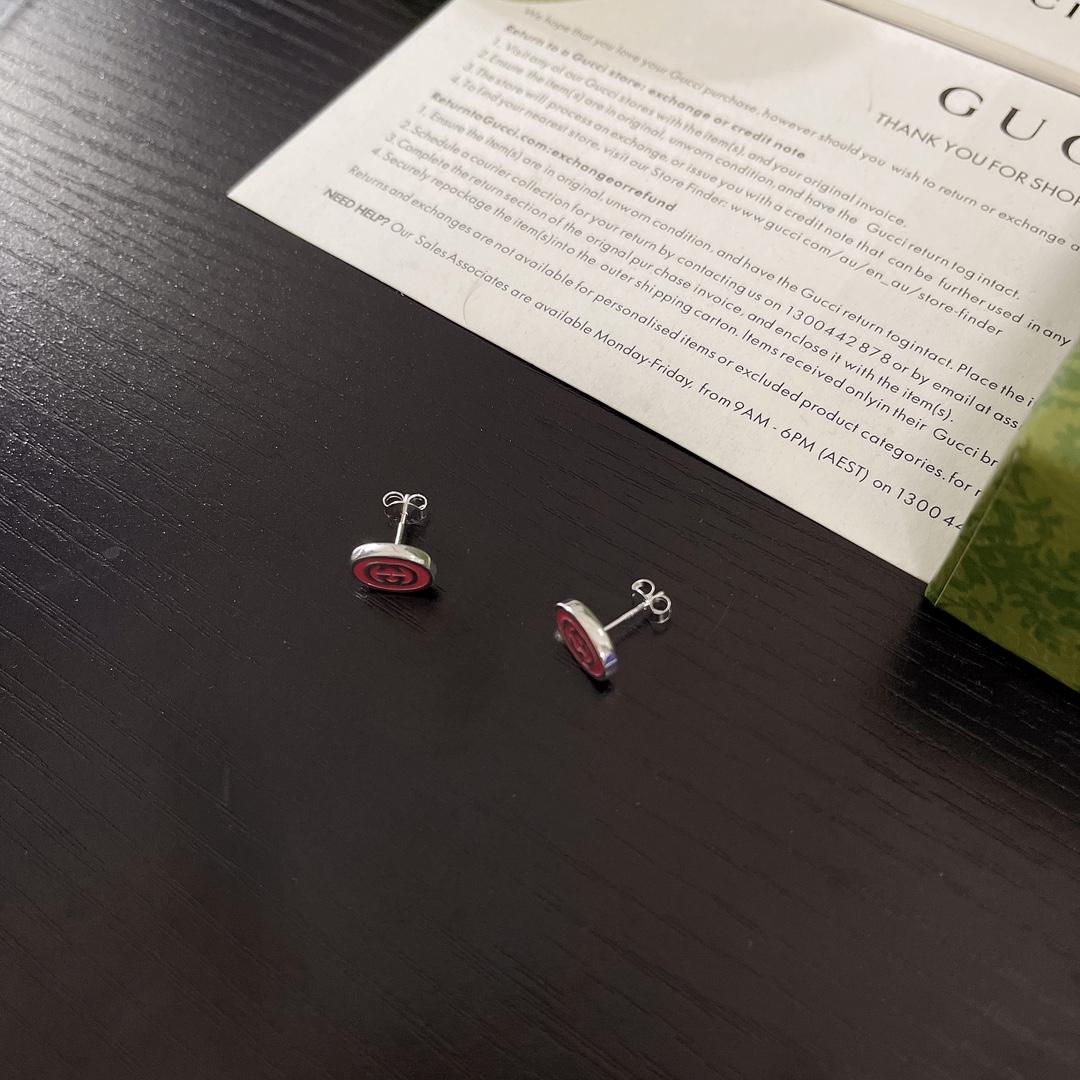 Gucci Interlocking G Enamel Earrings - DopestKickz