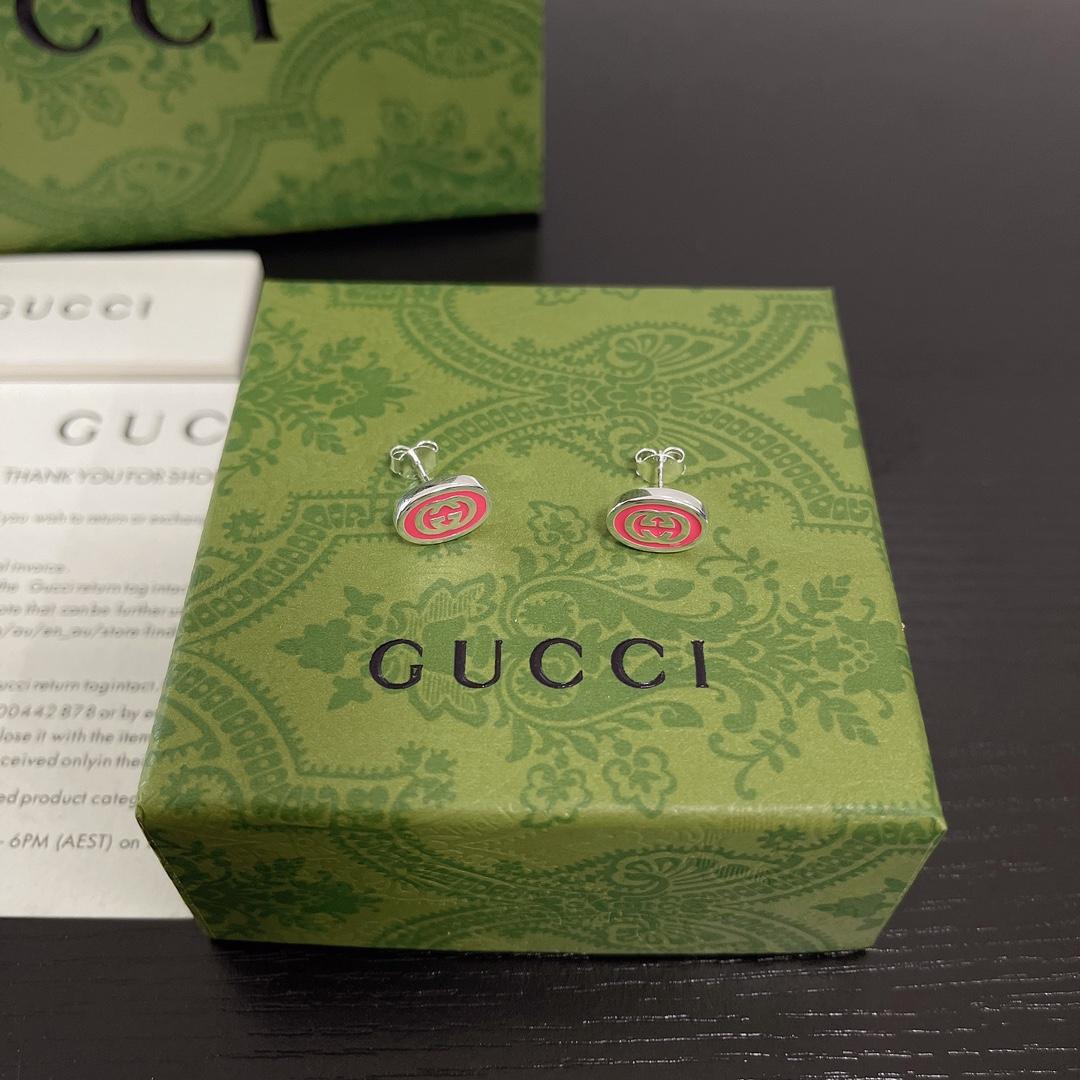 Gucci Interlocking G Enamel Earrings - DopestKickz