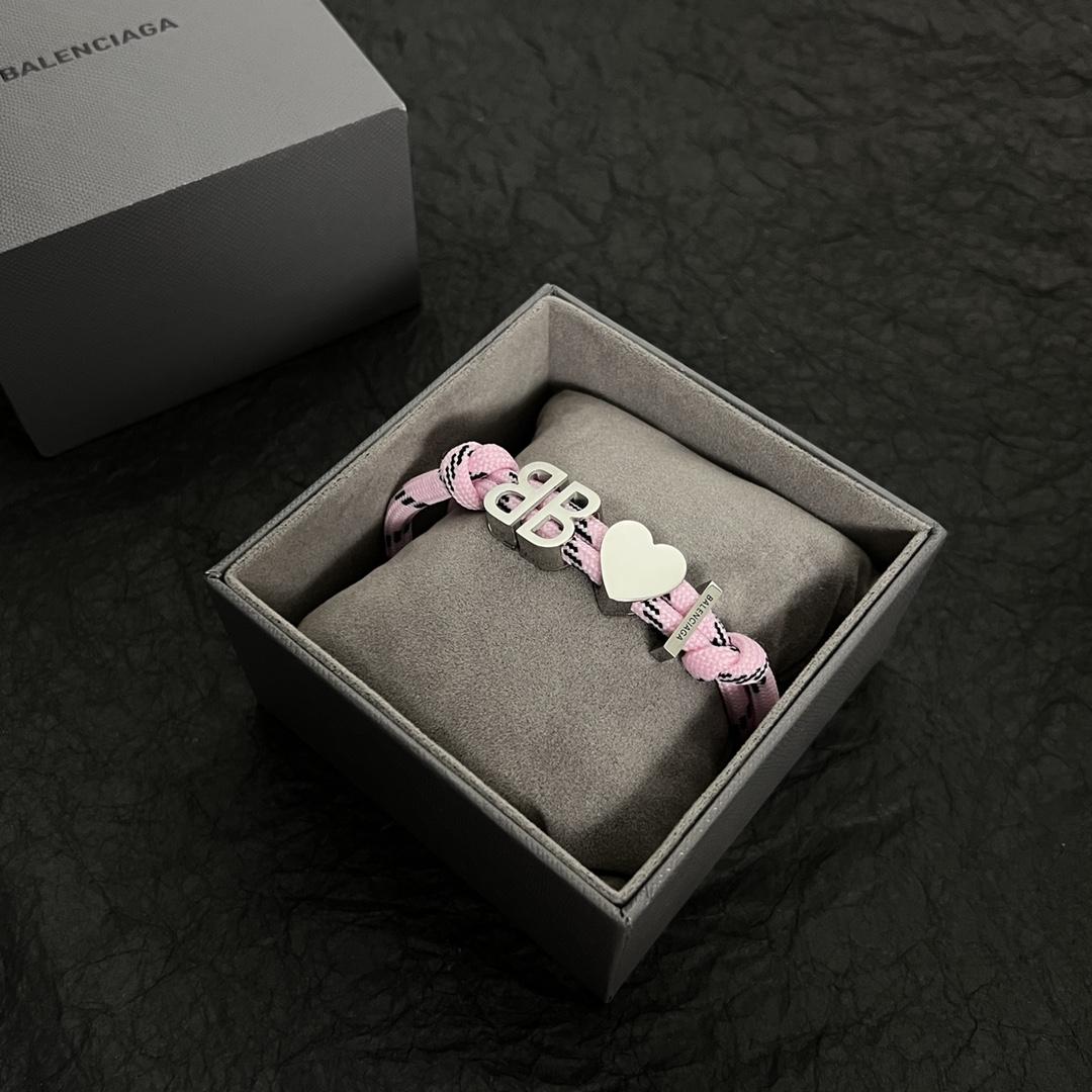 Balenciaga I <3 BB Bracelet In Pink - DopestKickz