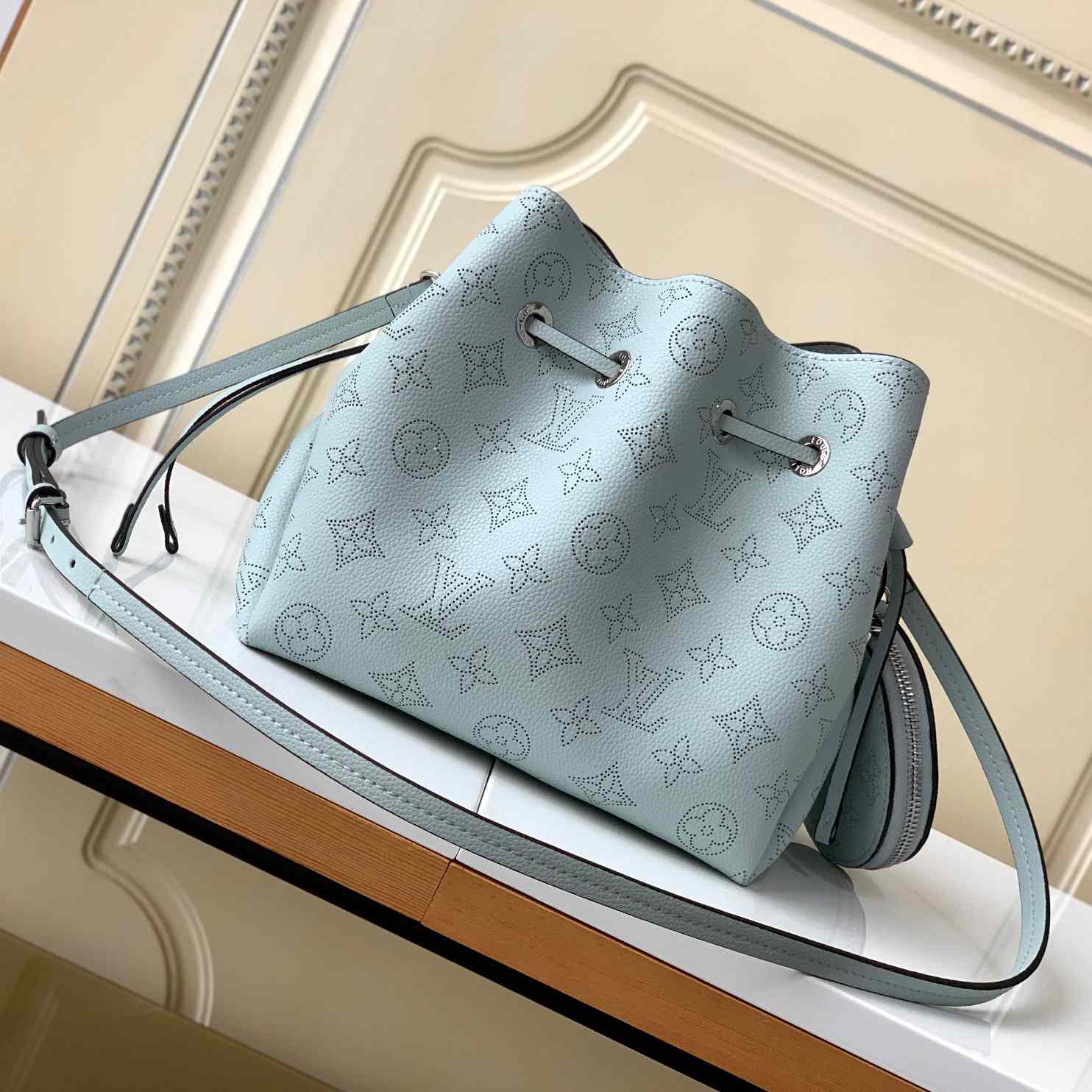 Louis Vuitton Bella Blue Denim Mahina  (19 x 22 x 14cm)    M22198 - DopestKickz