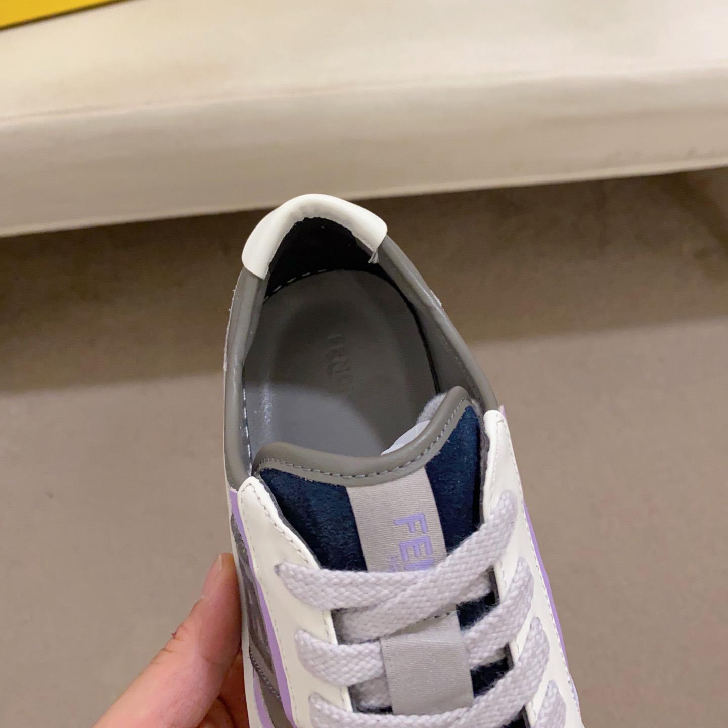 Fendi Step Gray Leather Low-tops Sneakers - DopestKickz