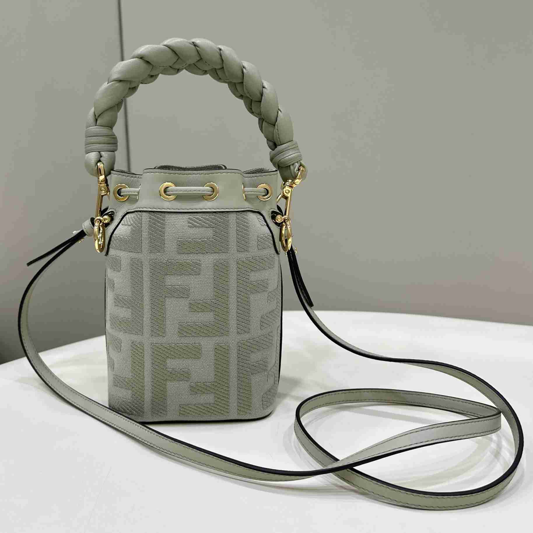 Fendi Mon Tresor Light Green FF Canvas Mini-bag - DopestKickz