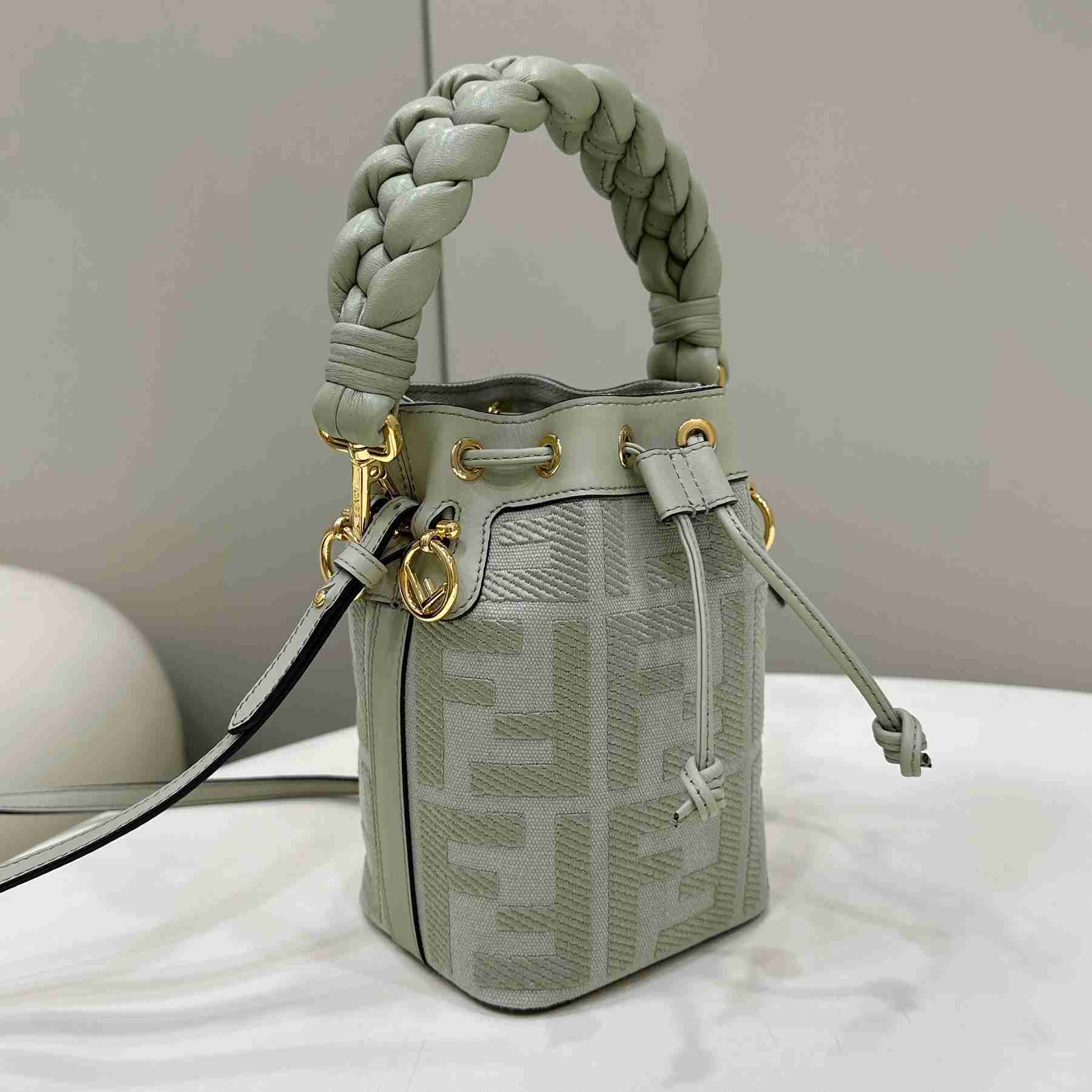 Fendi Mon Tresor Light Green FF Canvas Mini-bag - DopestKickz