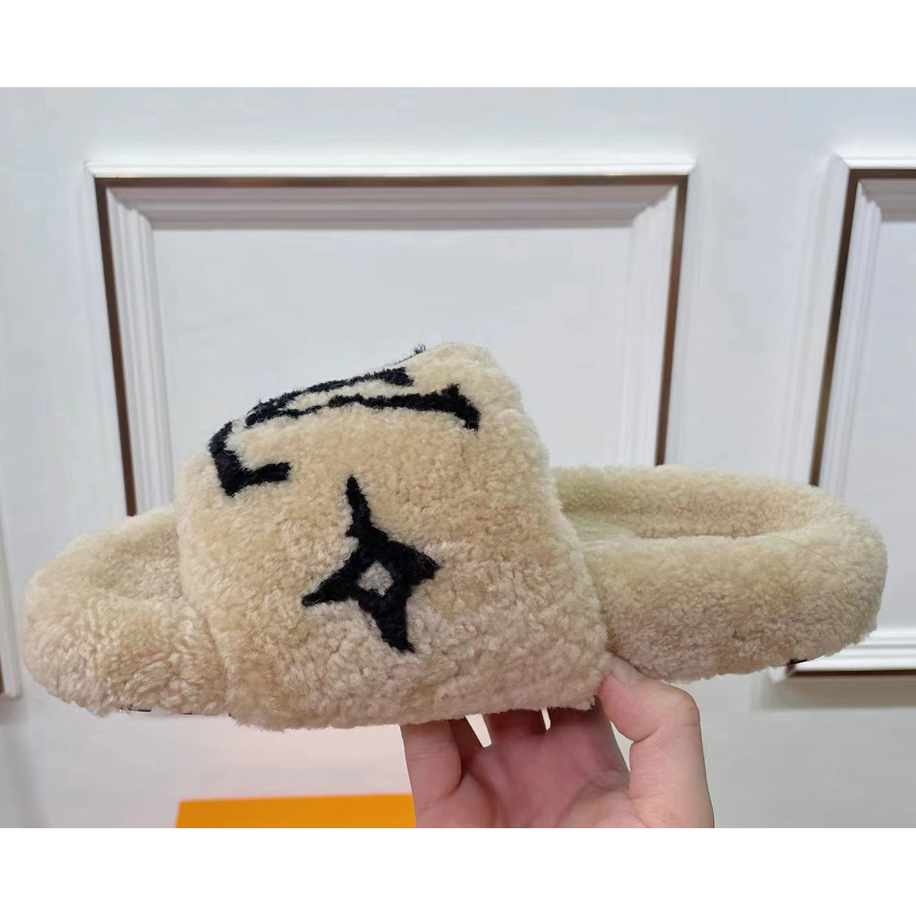 Louis Vuitton Shearling Slides - DopestKickz