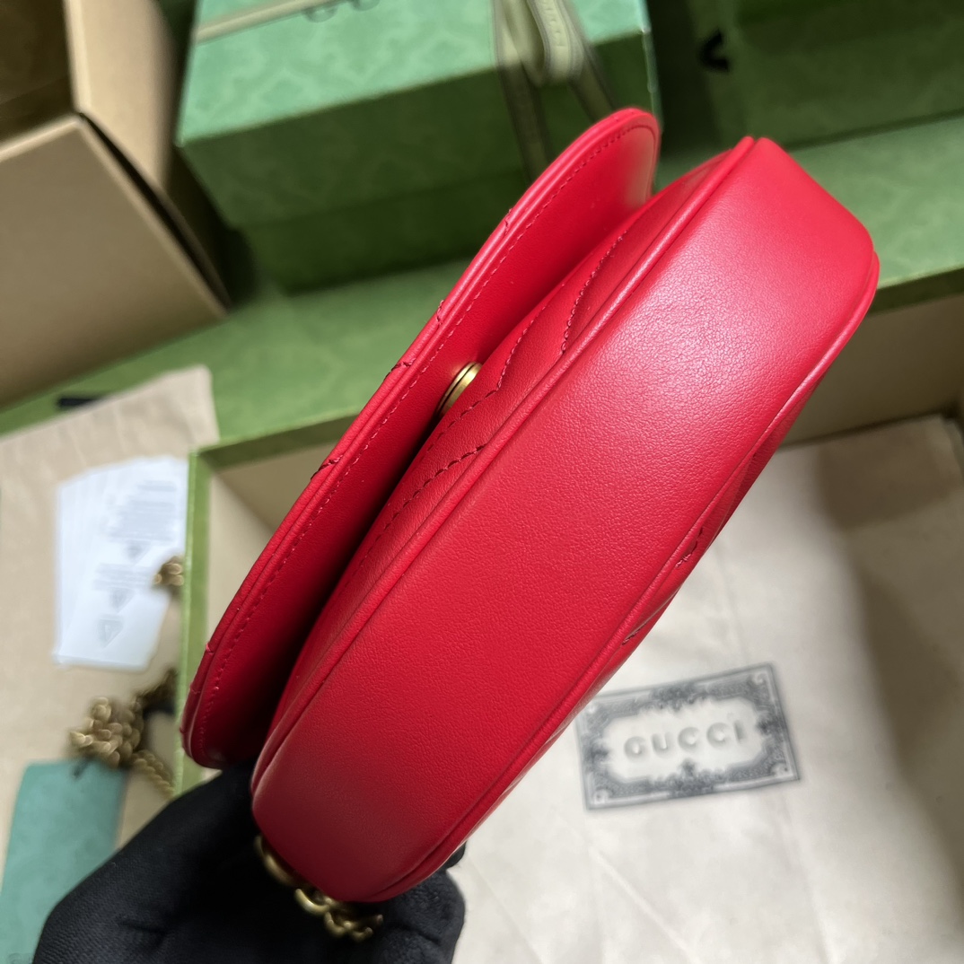 Gucci GG Marmont Matelasse Chain Mini Bag (20x 14.5x 4cm) - DopestKickz