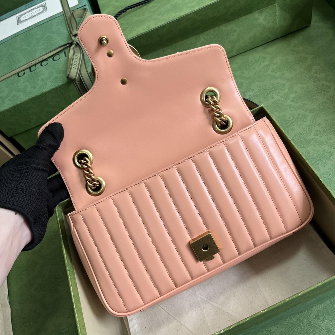 Gucci GG Marmont Small Shoulder Bag(26*15*7cm)   - DopestKickz