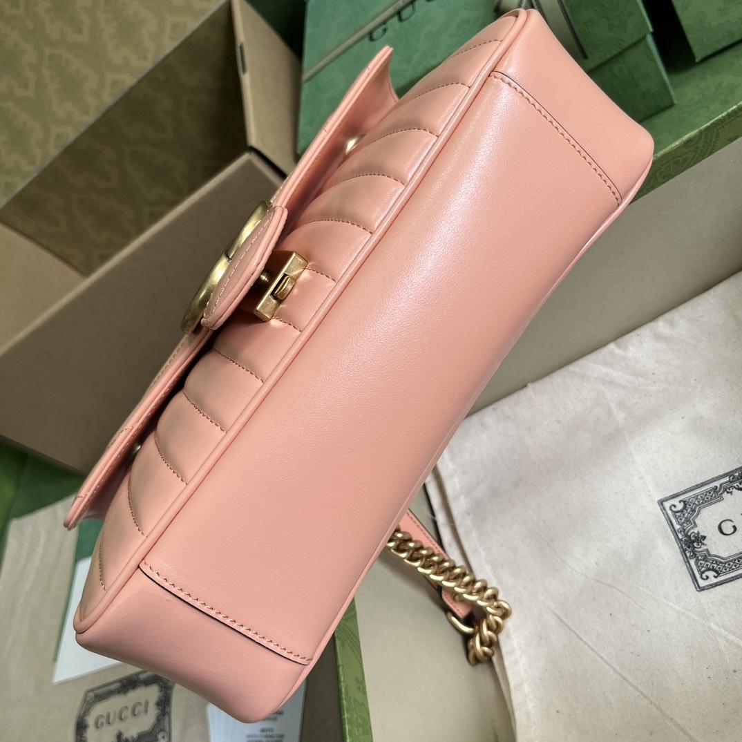 Gucci GG Marmont Small Shoulder Bag(26*15*7cm)   - DopestKickz
