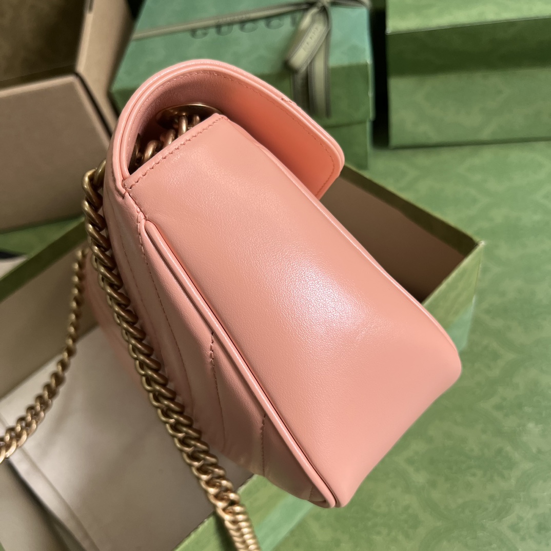 Gucci GG Marmont Small Shoulder Bag(26*15*7cm)   - DopestKickz