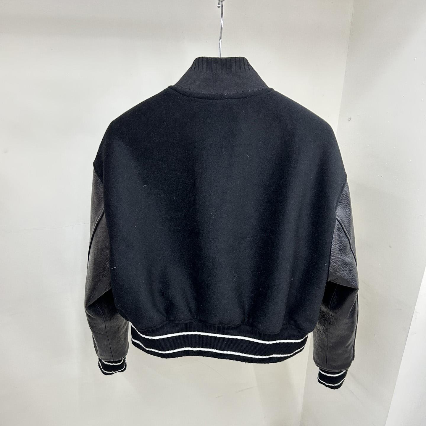 Givenchy Black Cropped Varsity Jacket - DopestKickz