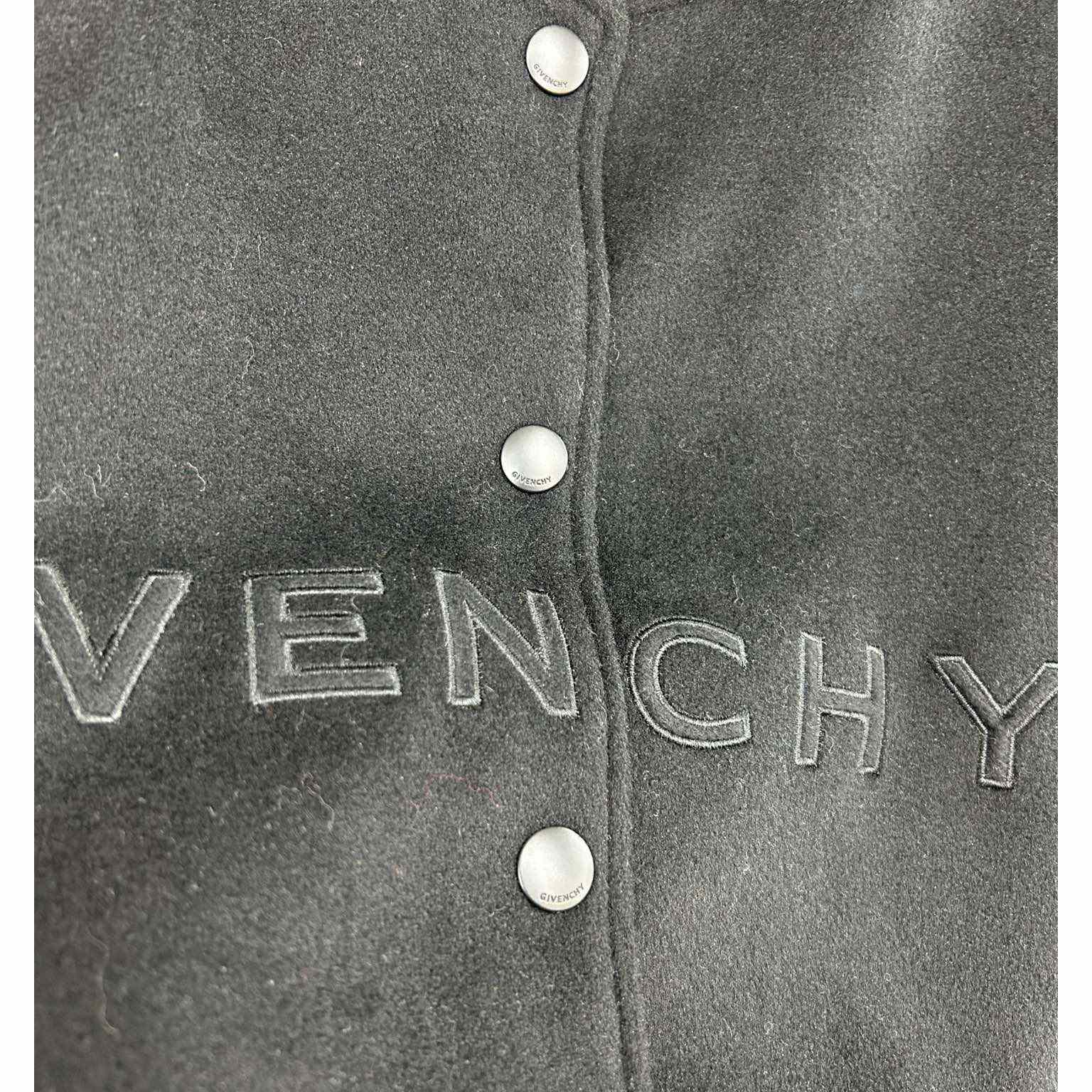 Givenchy Black Cropped Varsity Jacket - DopestKickz