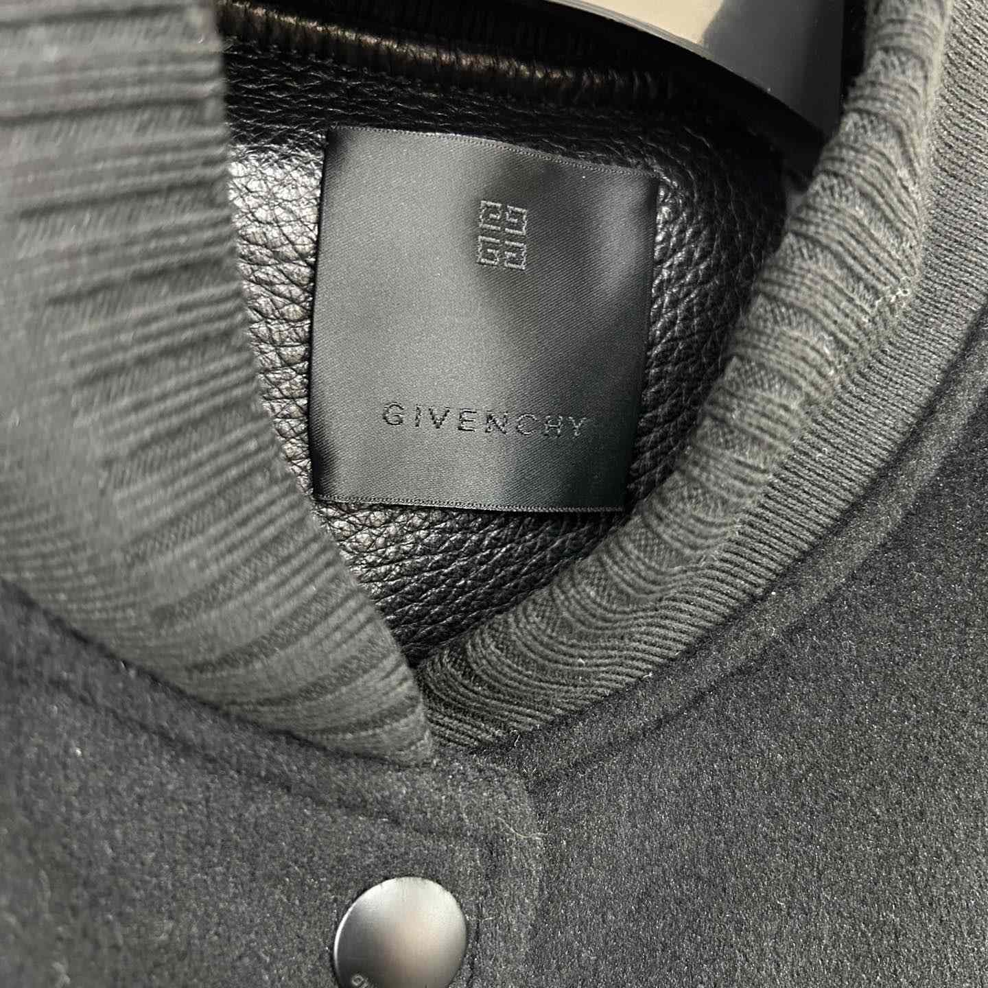 Givenchy Black Cropped Varsity Jacket - DopestKickz