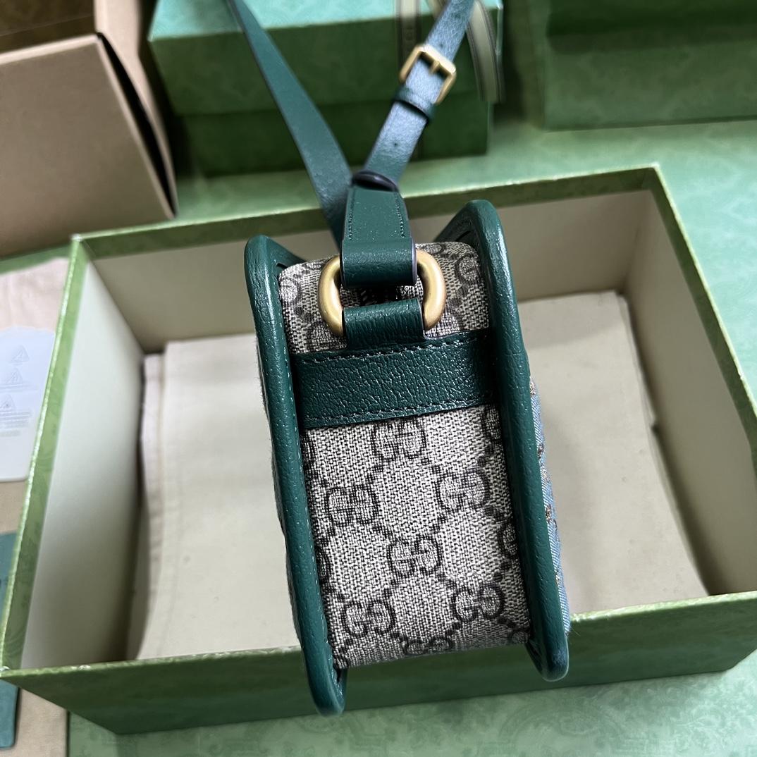 Gucci Mini GG Canvas Mini Shoulder Bag (21.5x 14x 7cm) - DopestKickz